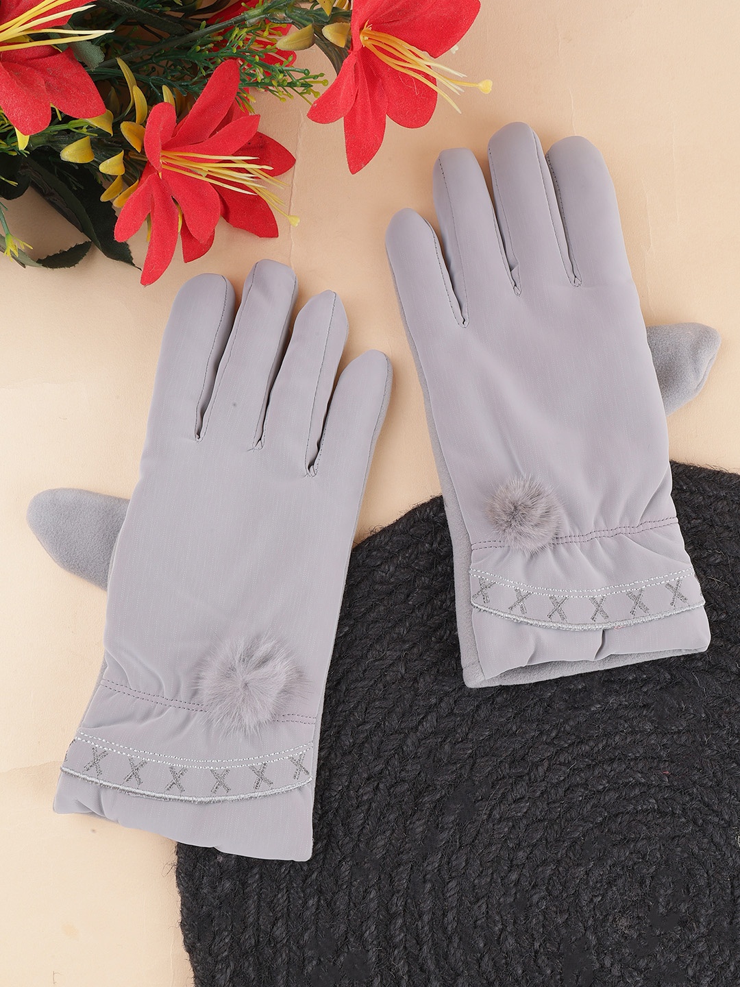 

ELLIS Unisex Acrylic Winter Gloves, Grey