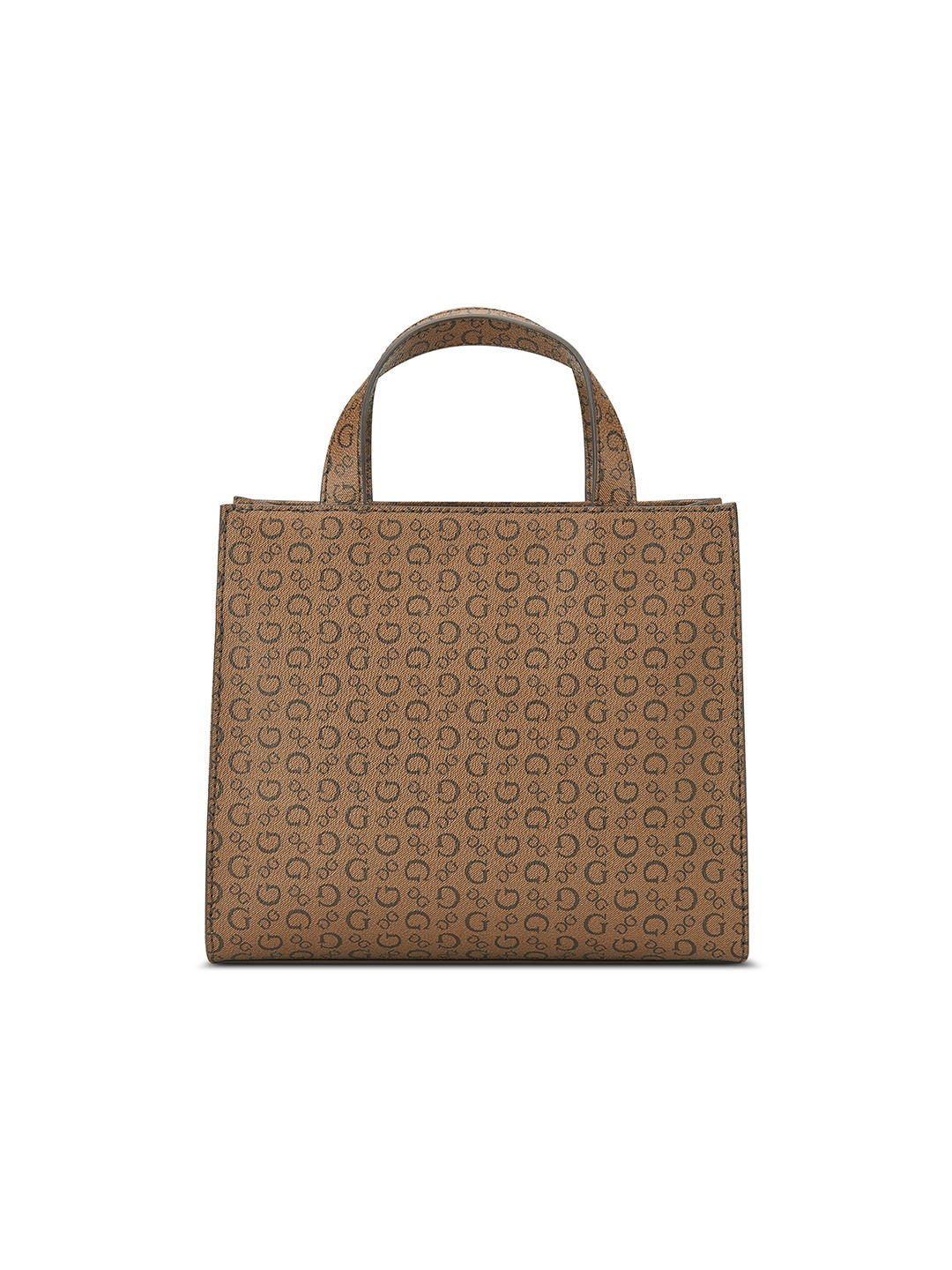 

GUESS Printed Structured Tote Bag, Brown