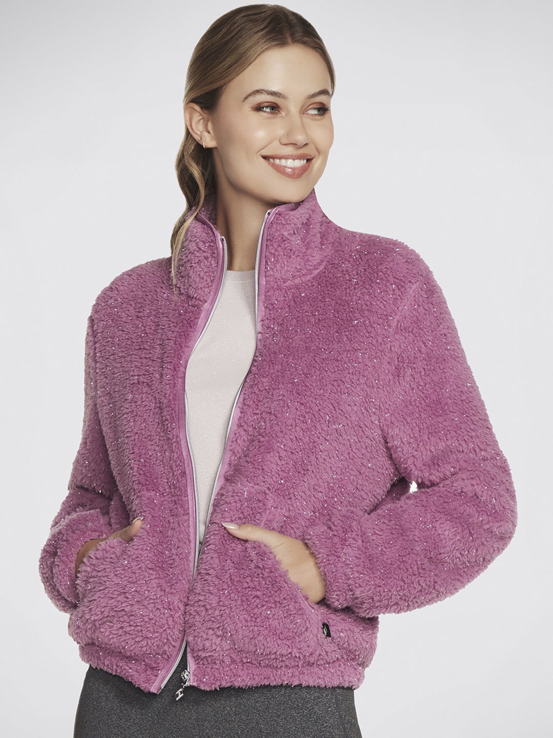 

Skechers Women Mock Collar Long Sleeve Jackets, Mauve