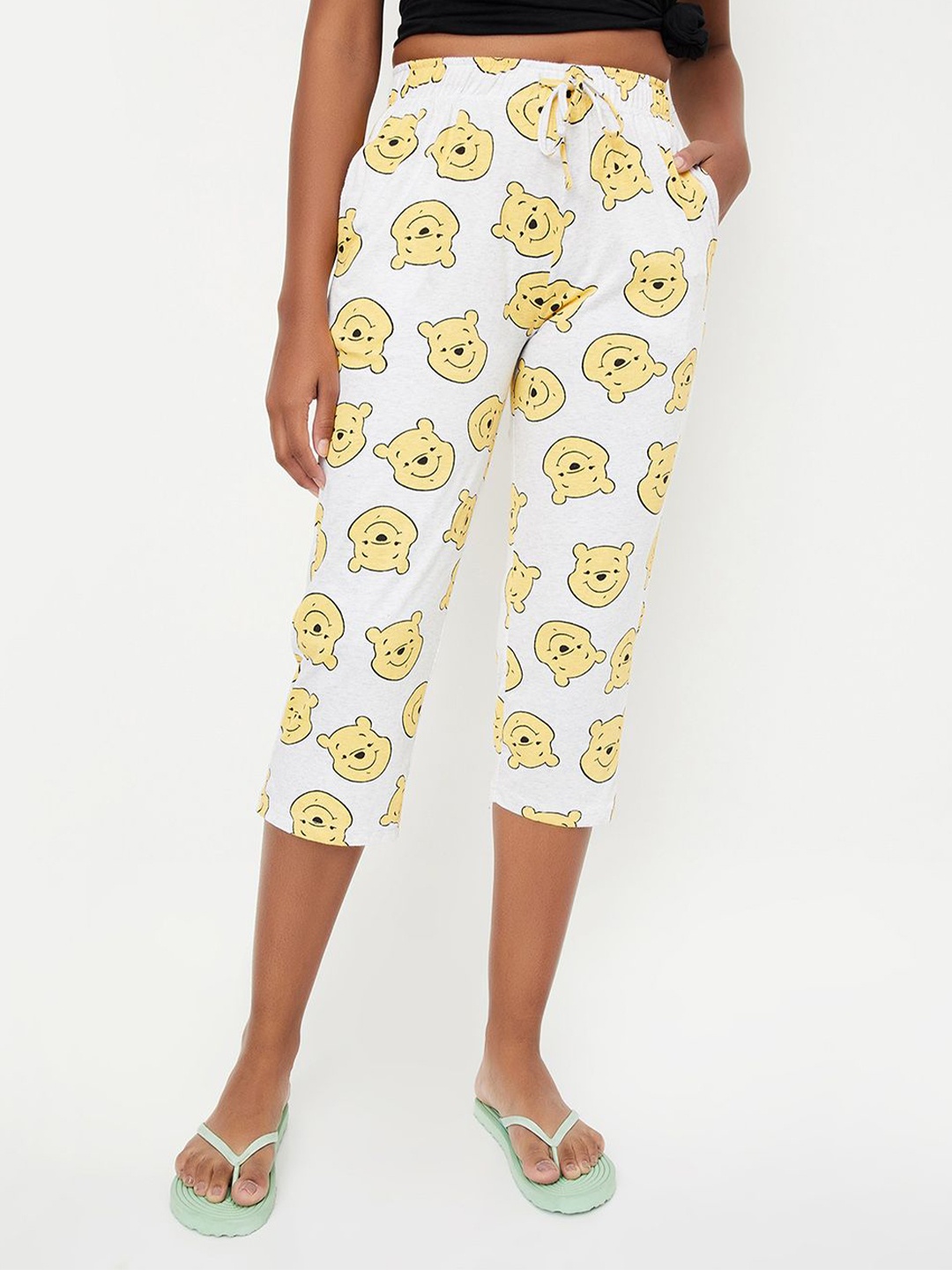 

max Women Printed Cotton Capris, Grey