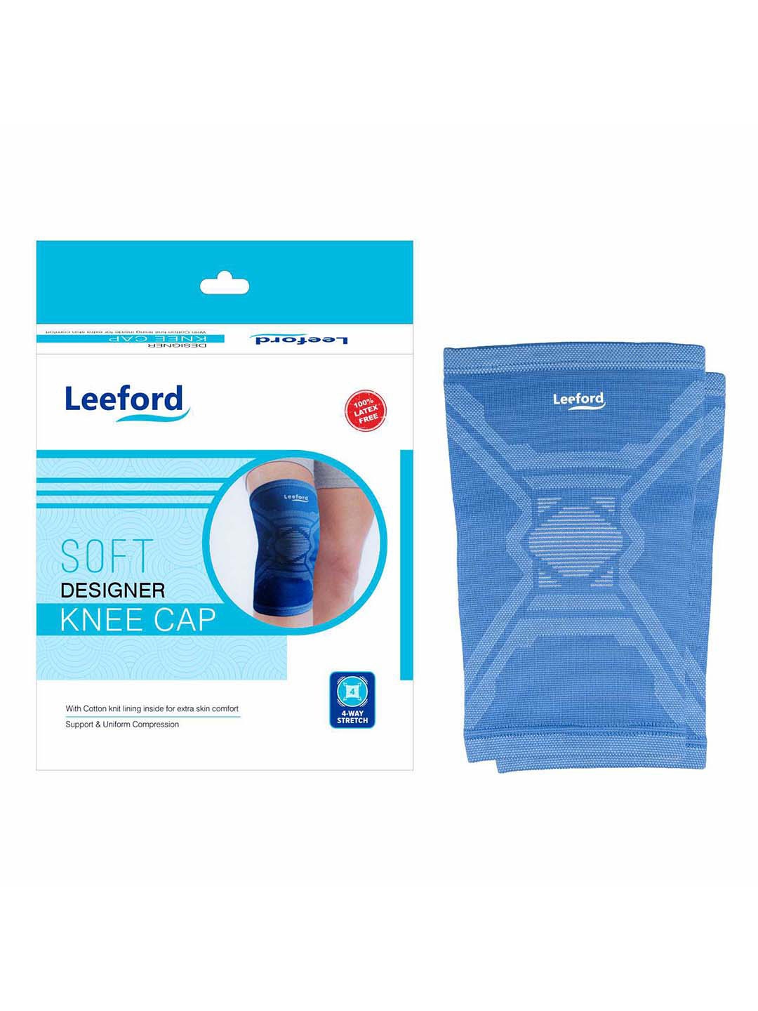 

Leeford Adjustable Designer Knee Cap, Blue