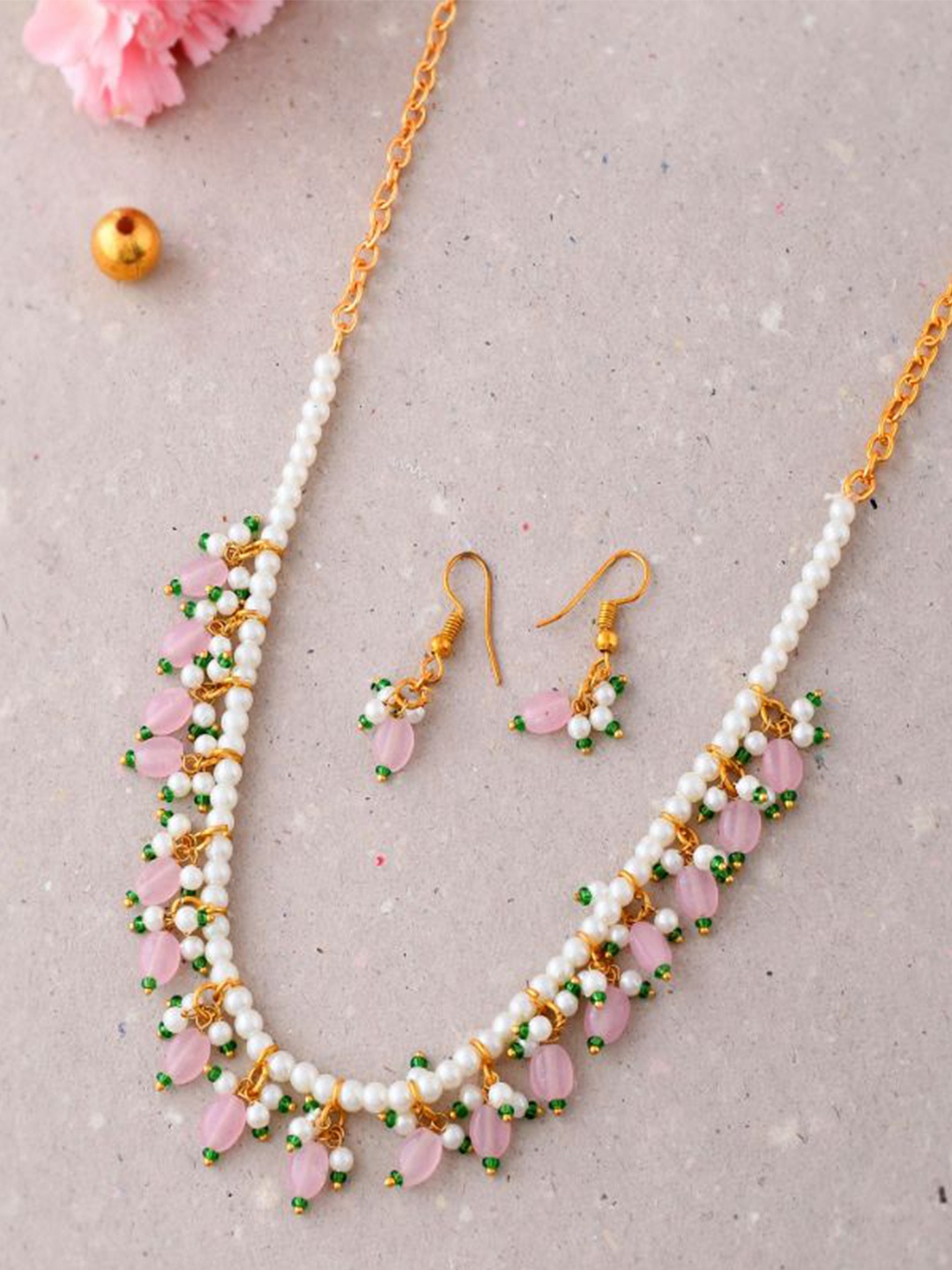 

DASTOOR Beaded Jewellery Set, Gold