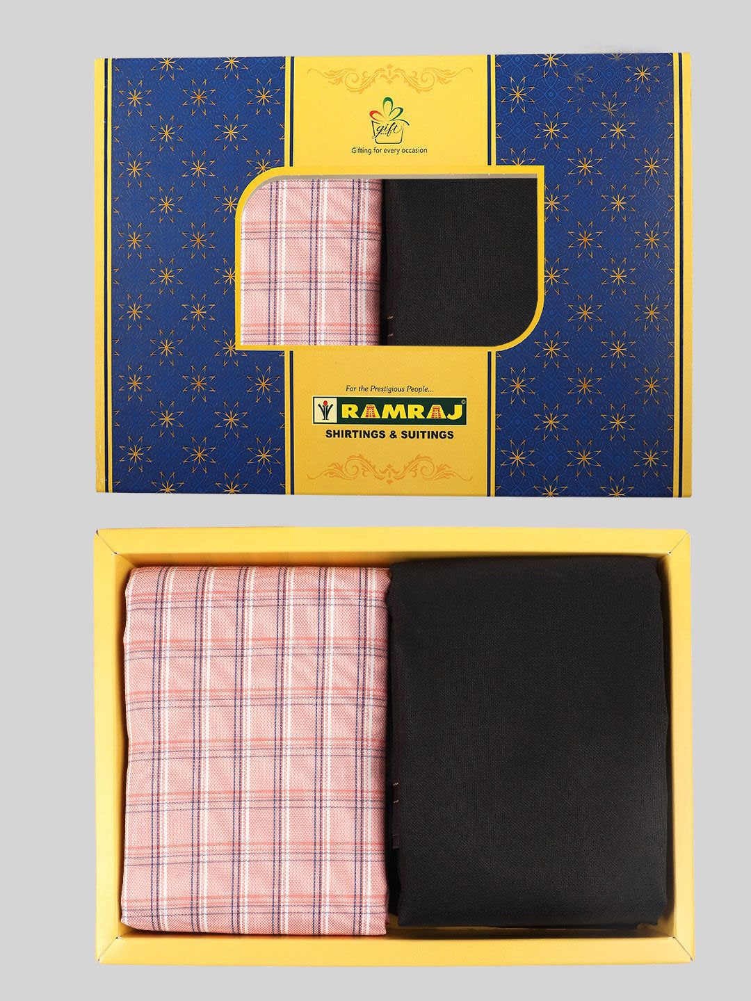 

Ramraj Men Checked Cotton Shirt and Trousers Clothing Fabric, Orange