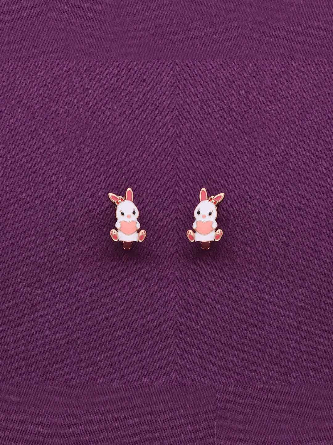 

KAI JEWEL 925 Sterling Silver Rose Gold-Plated Contemporary Studs Earrings