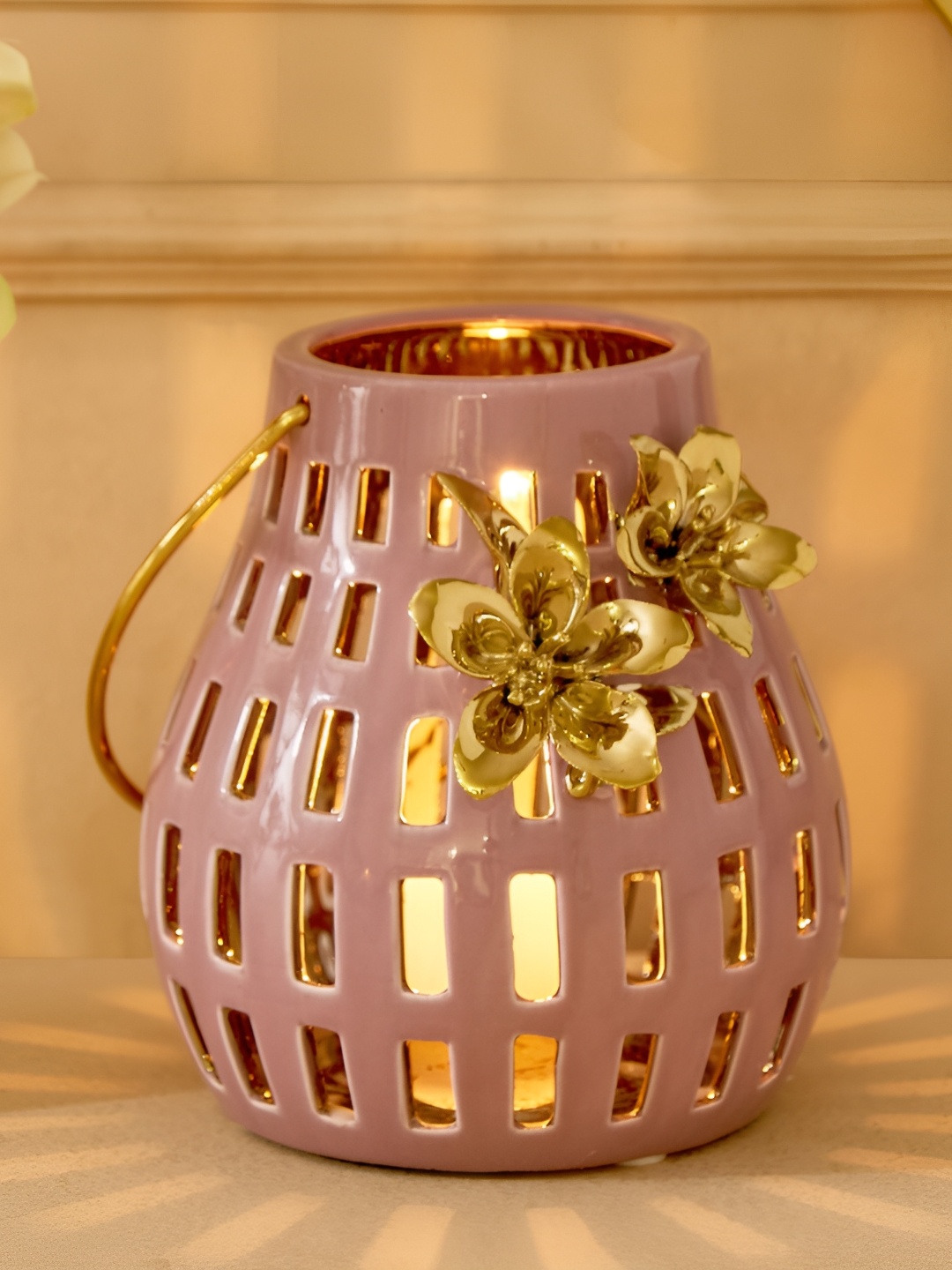 

Home Centre Purple Candle Holder