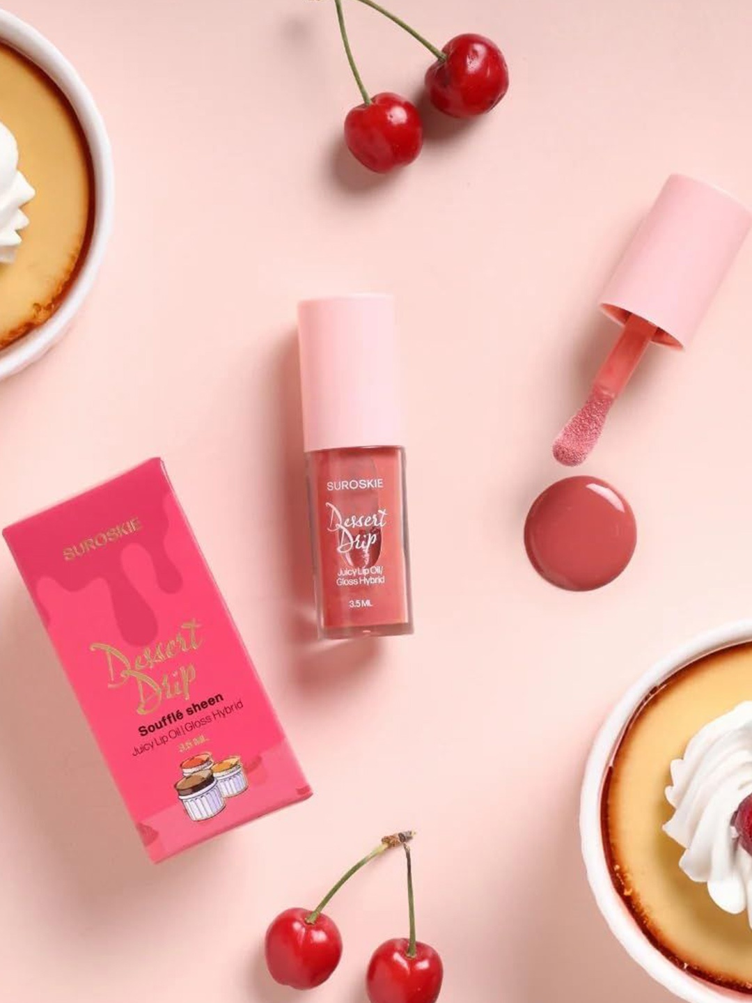 

SUROSKIE Dessert Drip Lip Oil-Lip Gloss 3.5 ml - Souffle Sheen, Taupe
