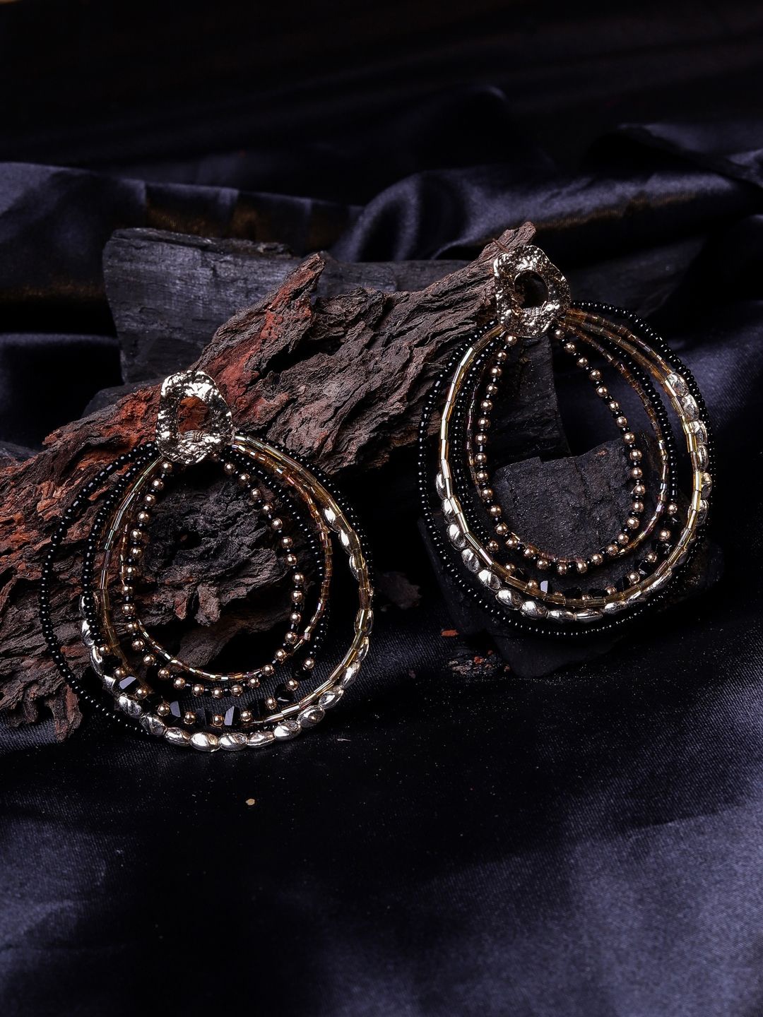 

KPOP Gold Plated Beaded Contemporary Drop Earrings
