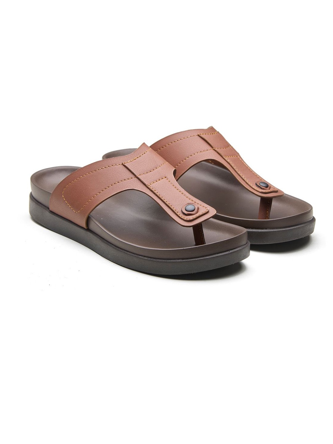 

MICHAEL ANGELO Men Synthetic Comfort Sandal, Tan
