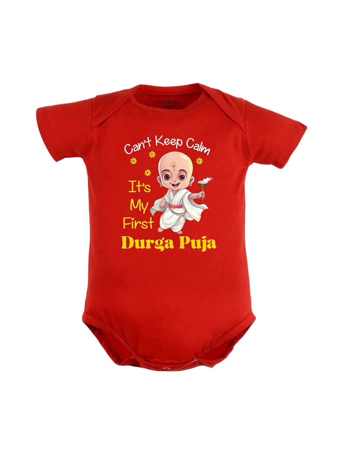 

FFLIRTYGO Infants Printed Cotton Bodysuit, Red