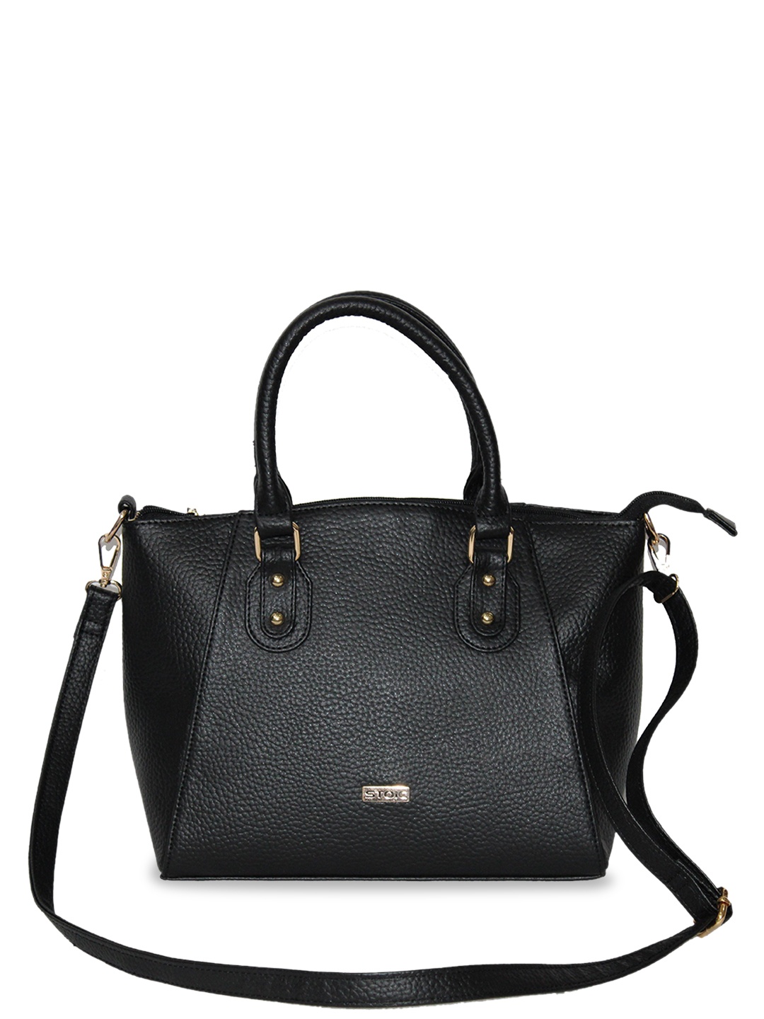 

STOIC Textured Structured Shoulder Bag, Black