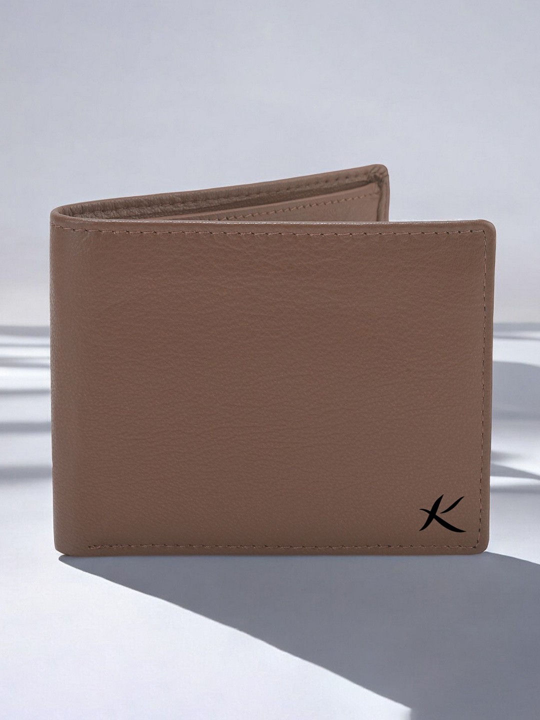 

Kastner Men Textured Cut Work Leather Two Fold Wallet, Tan