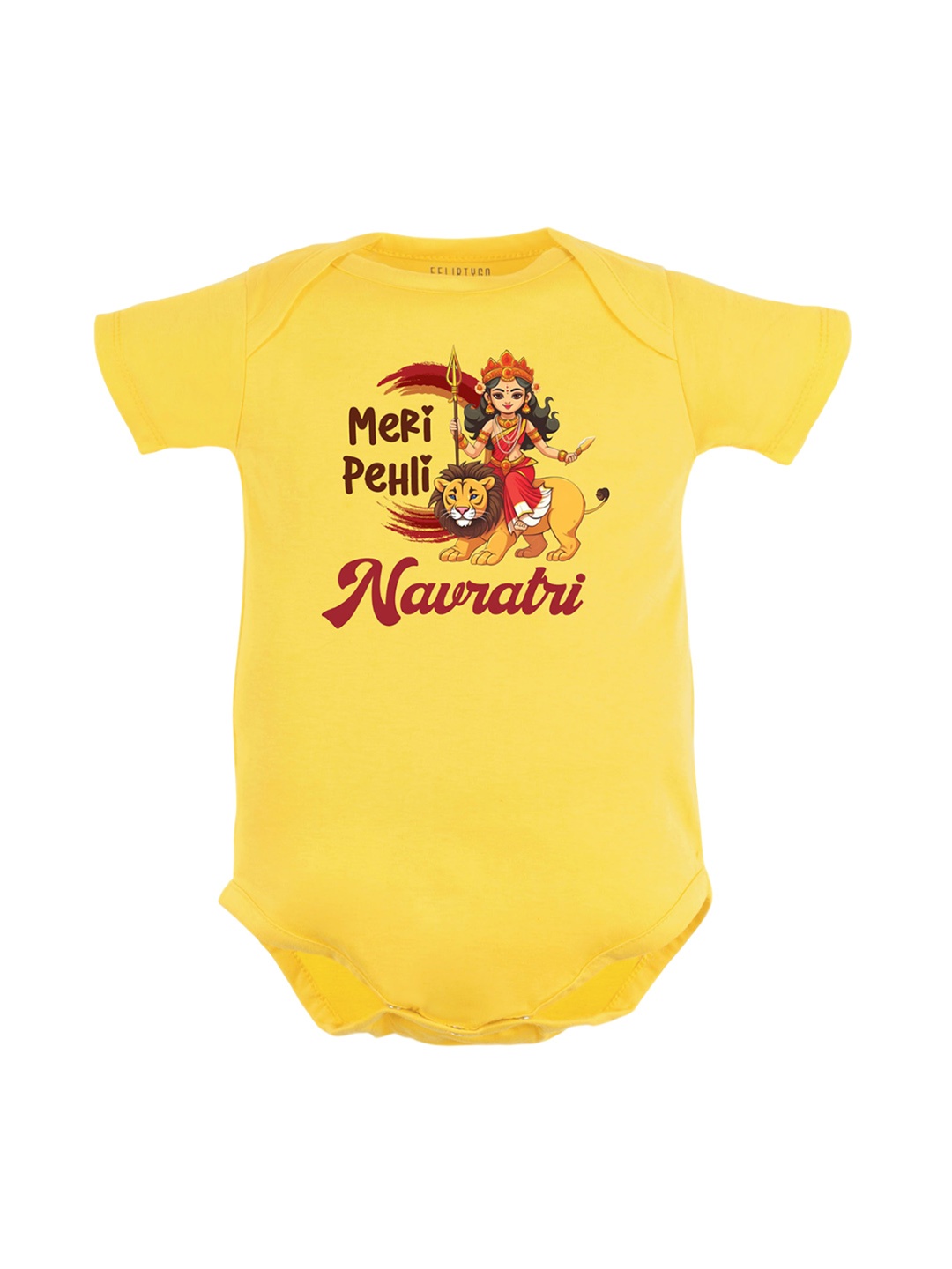 

FFLIRTYGO Infant Cotton Durga Puja Body Suit, Yellow