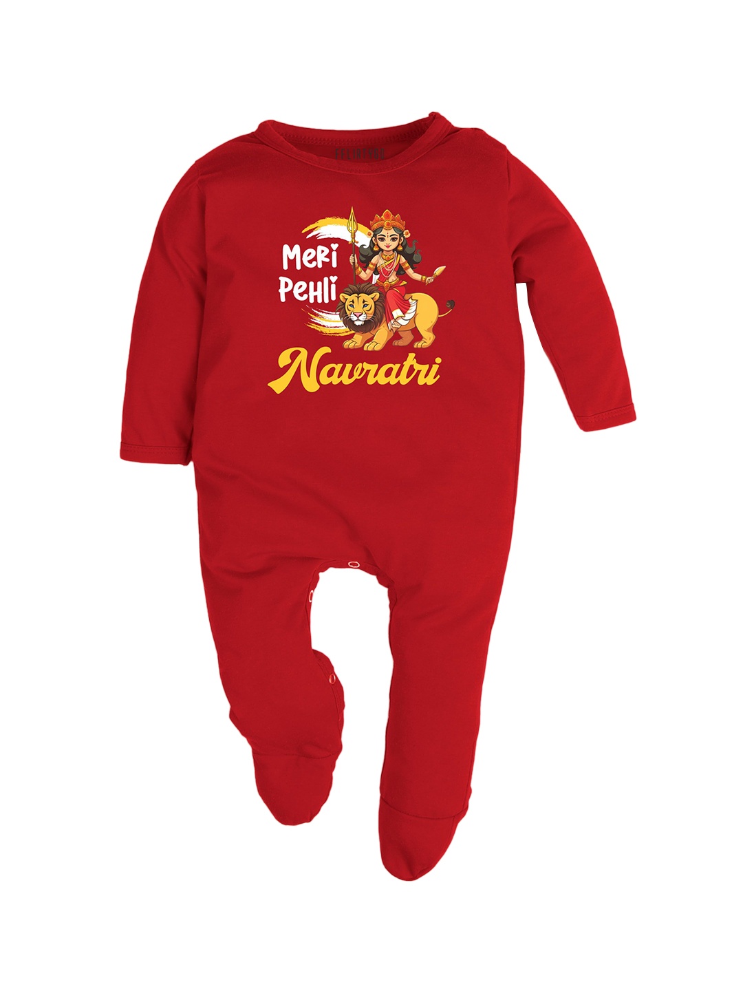 

FFLIRTYGO Infants Printed Cotton Sleepsuit, Red