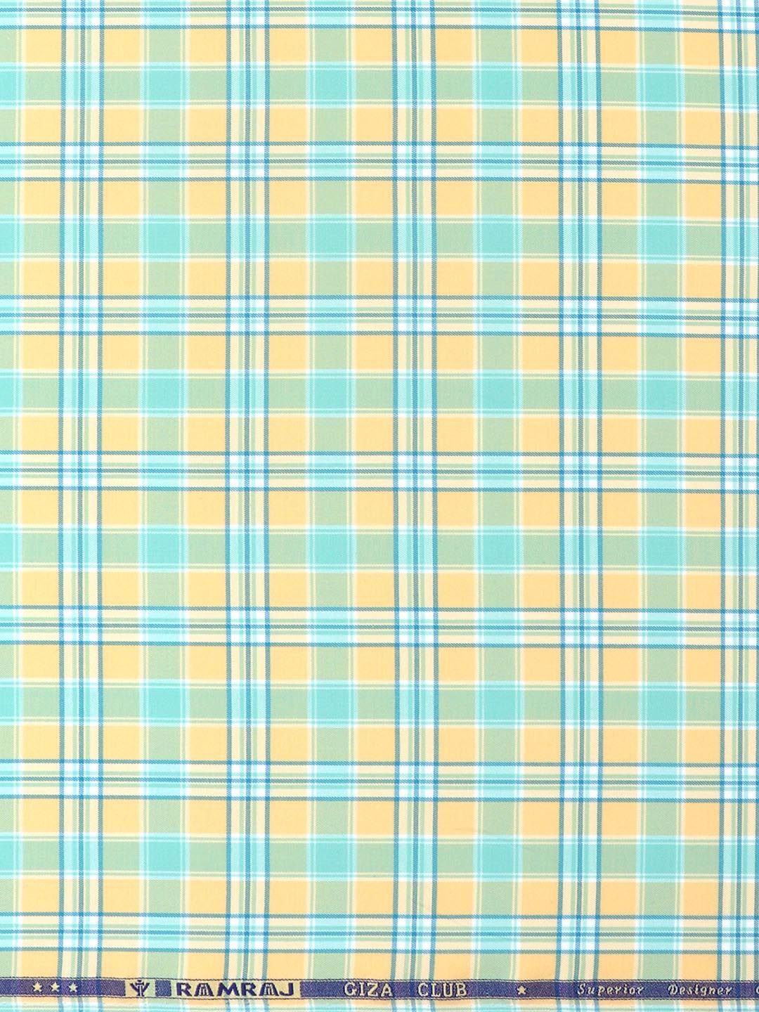 

Ramraj Checked Shirt Clothing Fabric, Blue