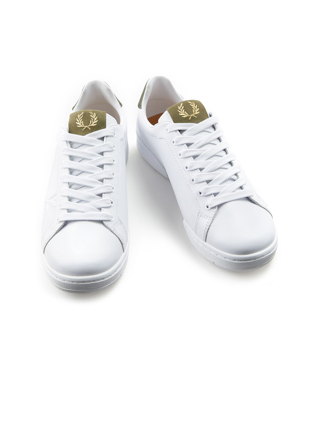 

Fred Perry Men Embossed Leather Sneakers, White