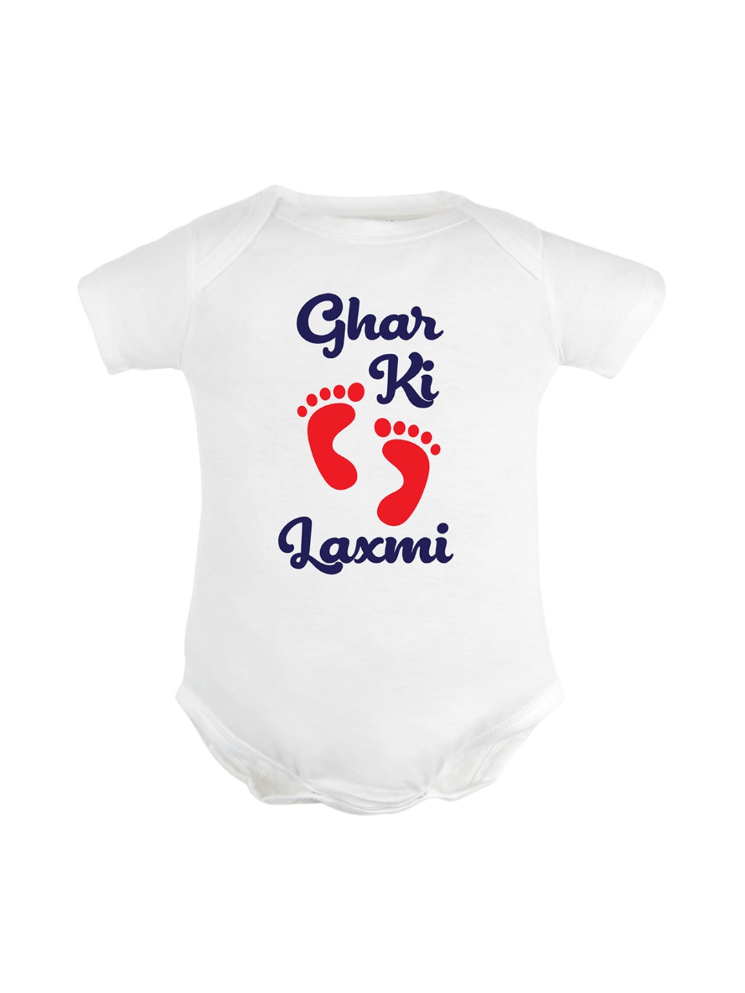 

FFLIRTYGO Infants Printed Pure Cotton Bodysuit, White