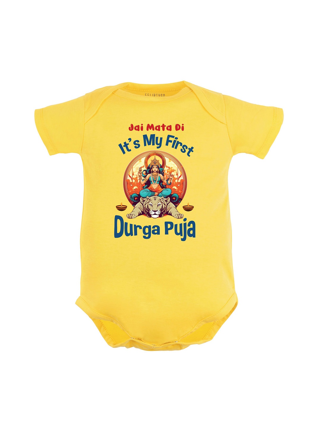 

FFLIRTYGO Infants Printed Cotton Bodysuit, Yellow