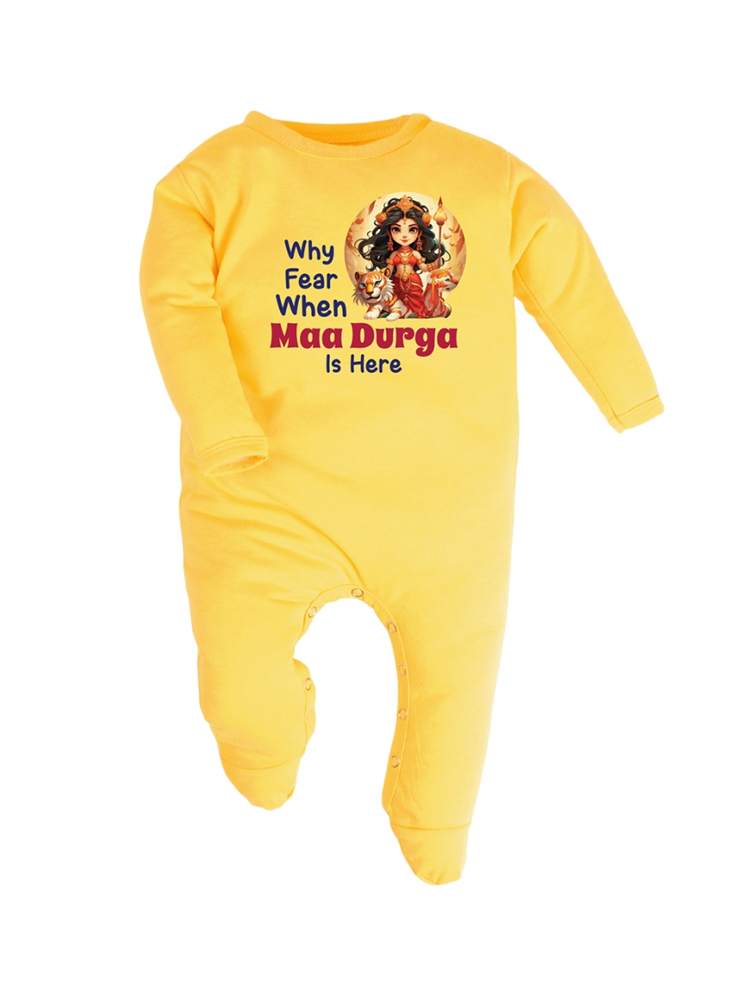 

FFLIRTYGO Infants Printed Cotton Sleepsuits, Yellow