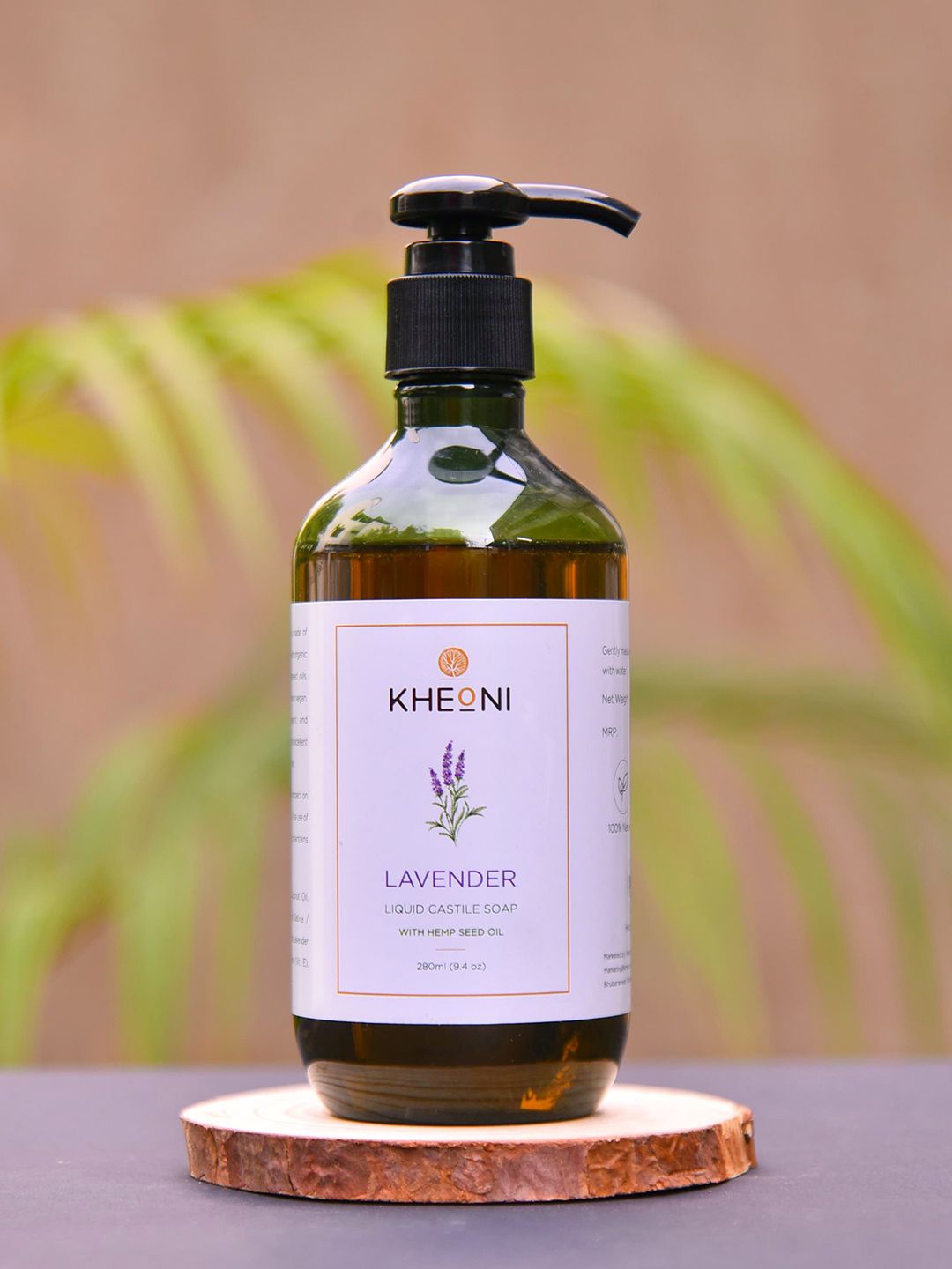 

Kheoni Lavender Liquid Castile Soap With Hemp Oil - 280 ml, Transparent