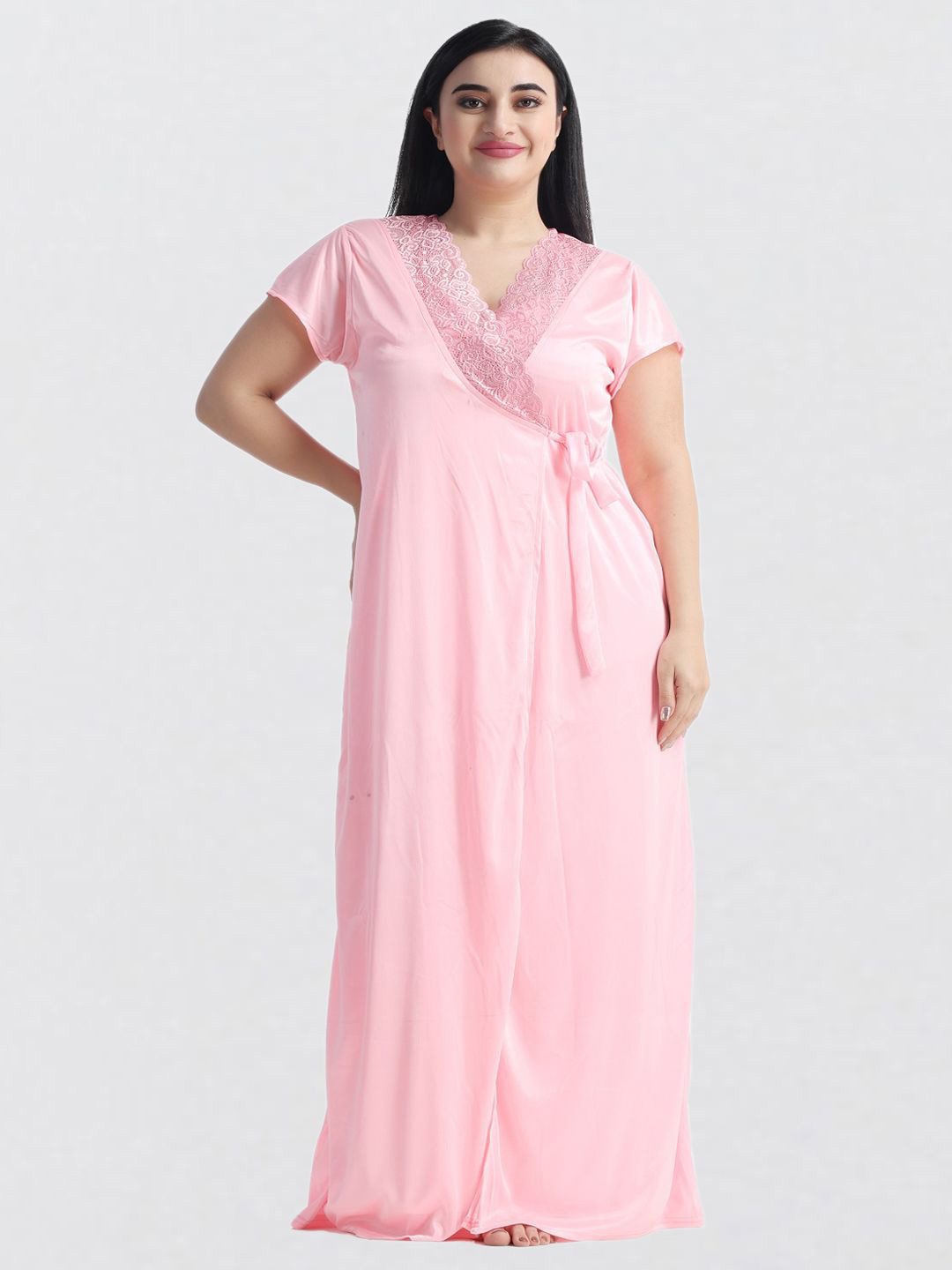 

NIGHT KEYS Maxi Nightdress, Pink