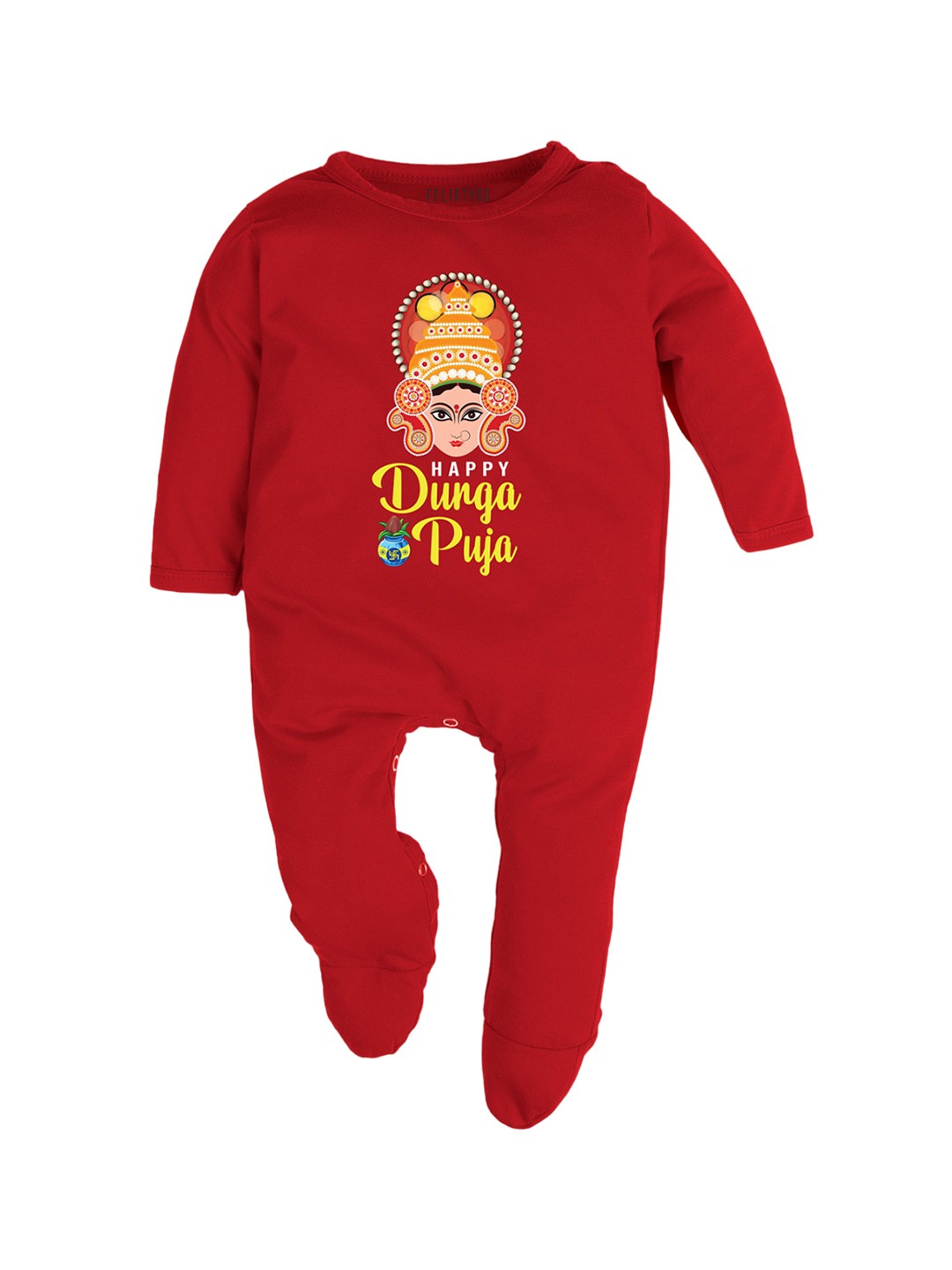 

FFLIRTYGO Infants Printed Cotton Sleepsuit, Red