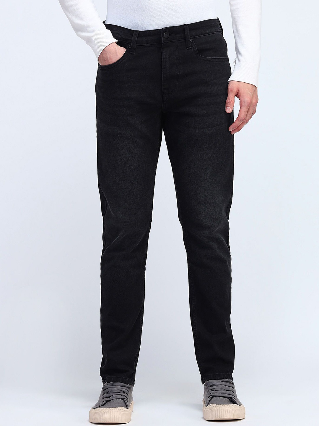 

Flying Machine Men Slim Fit Stretchable Jeans, Black