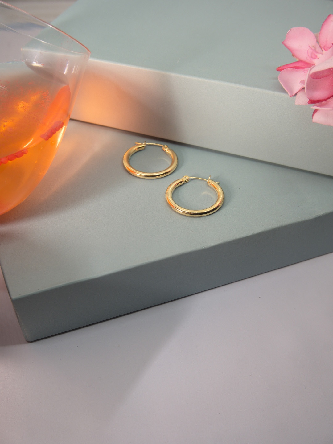 

Niscka Gold Plated Circular Hoop Earrings