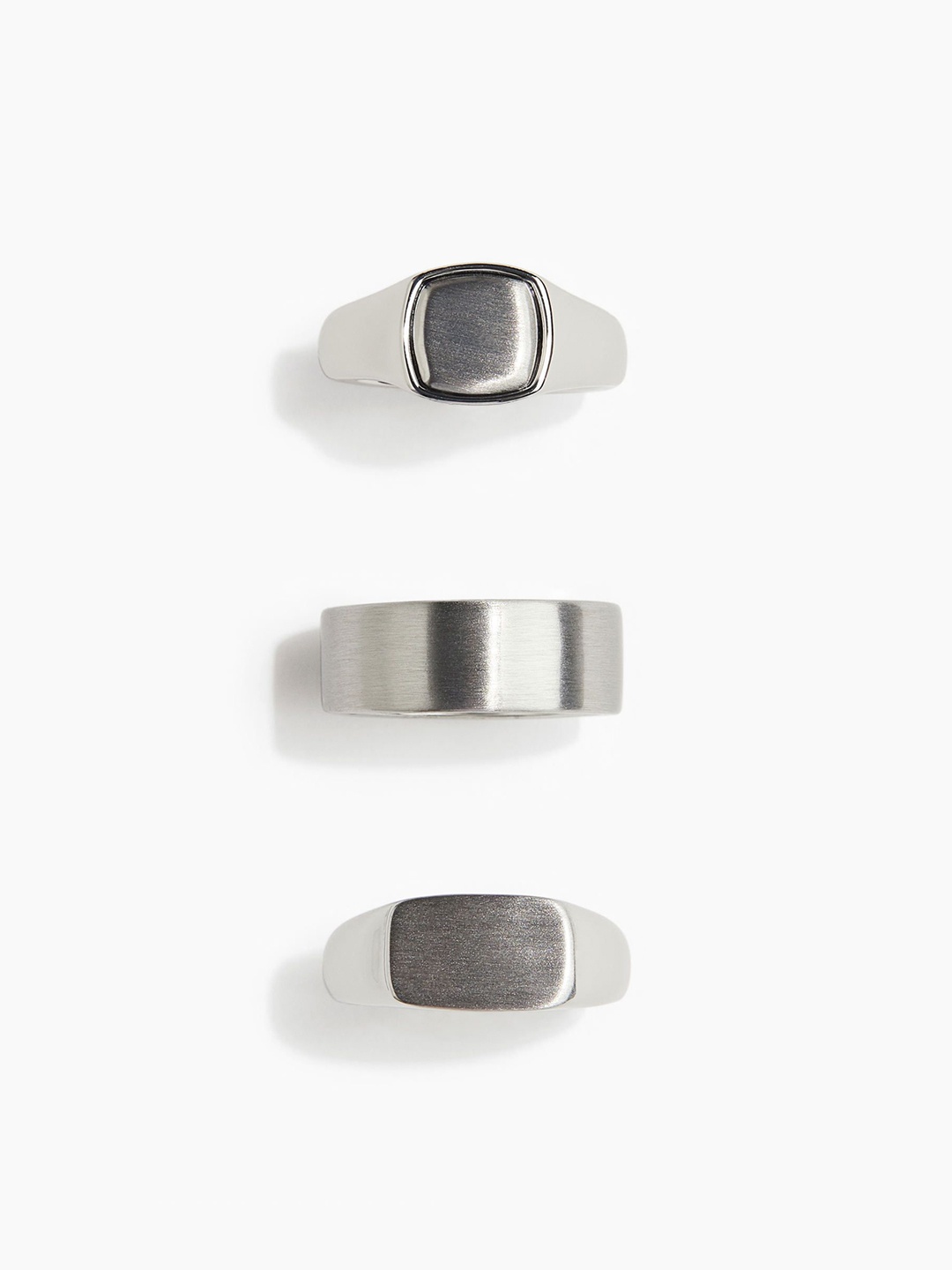 

H&M Men 3-Pack Rings, Silver