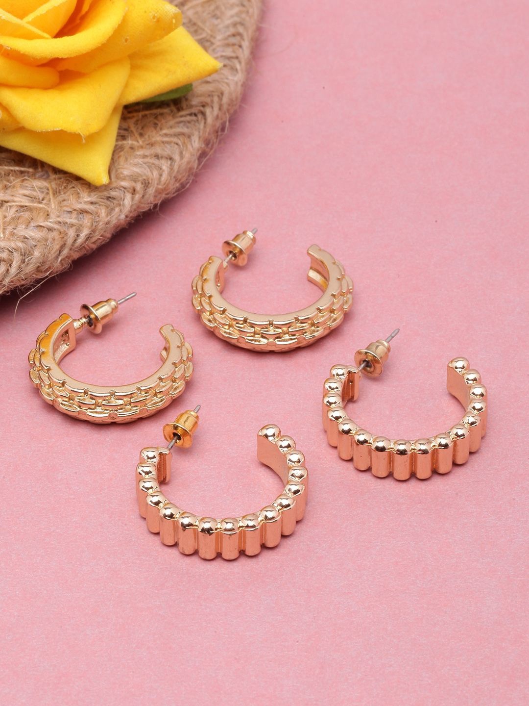 

KPOP Circular Half Hoop Earrings, Gold