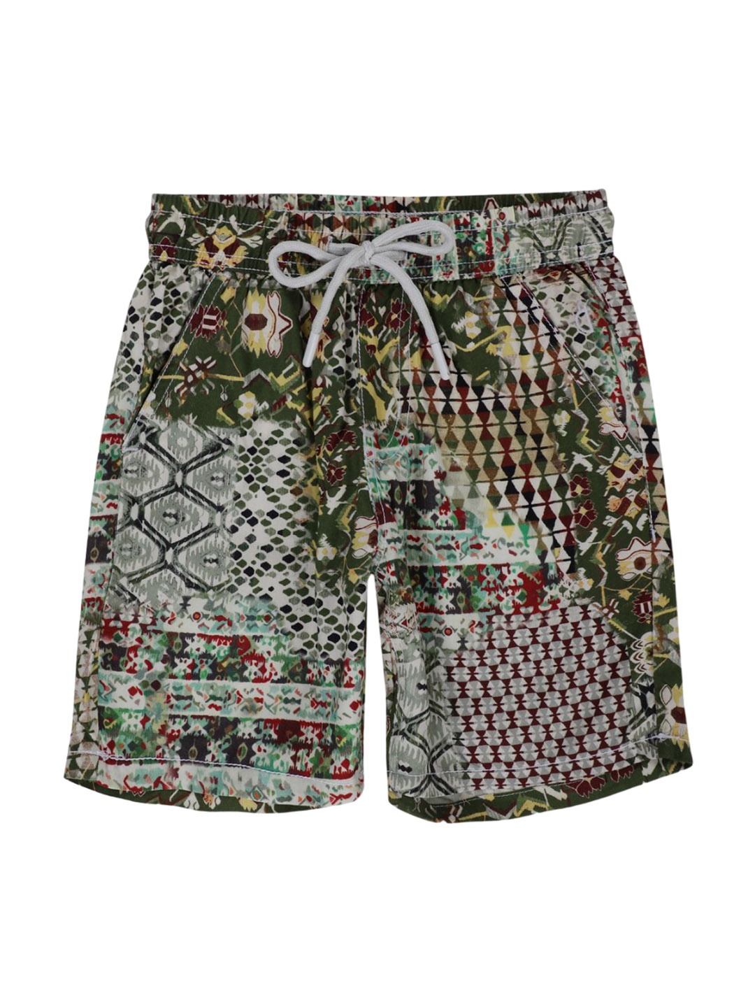 

Gini and Jony Boys Printed Regular Fit Shorts, Olive