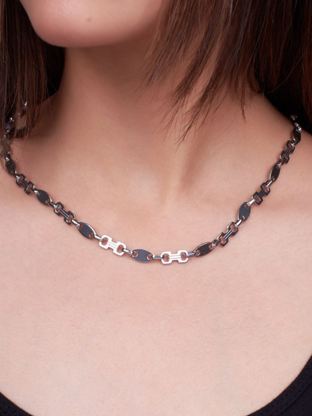 

SALTY Minimalist Stainless Steel Necklace, Silver