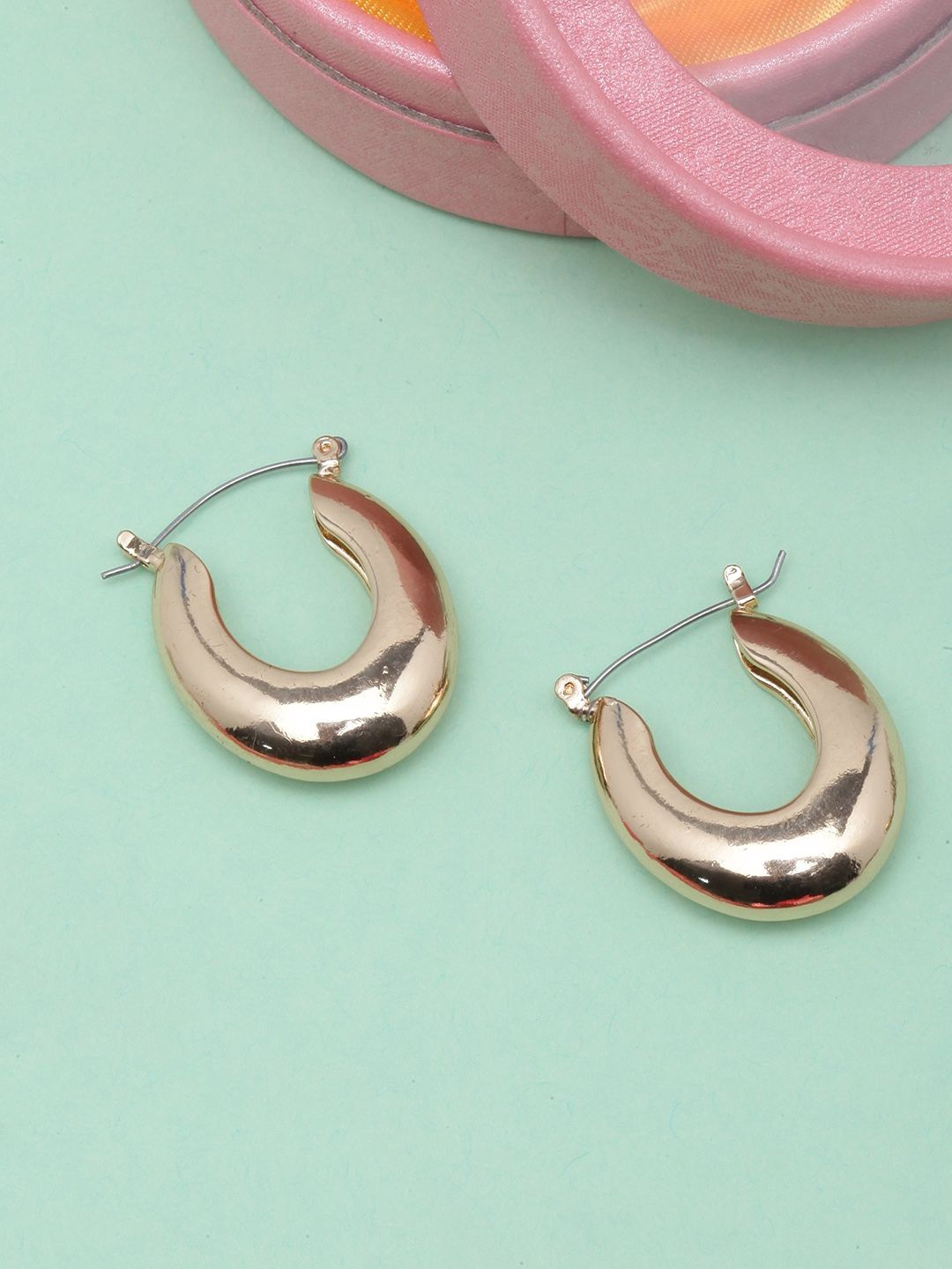 

KPOP Contemporary Drop Earrings, Gold