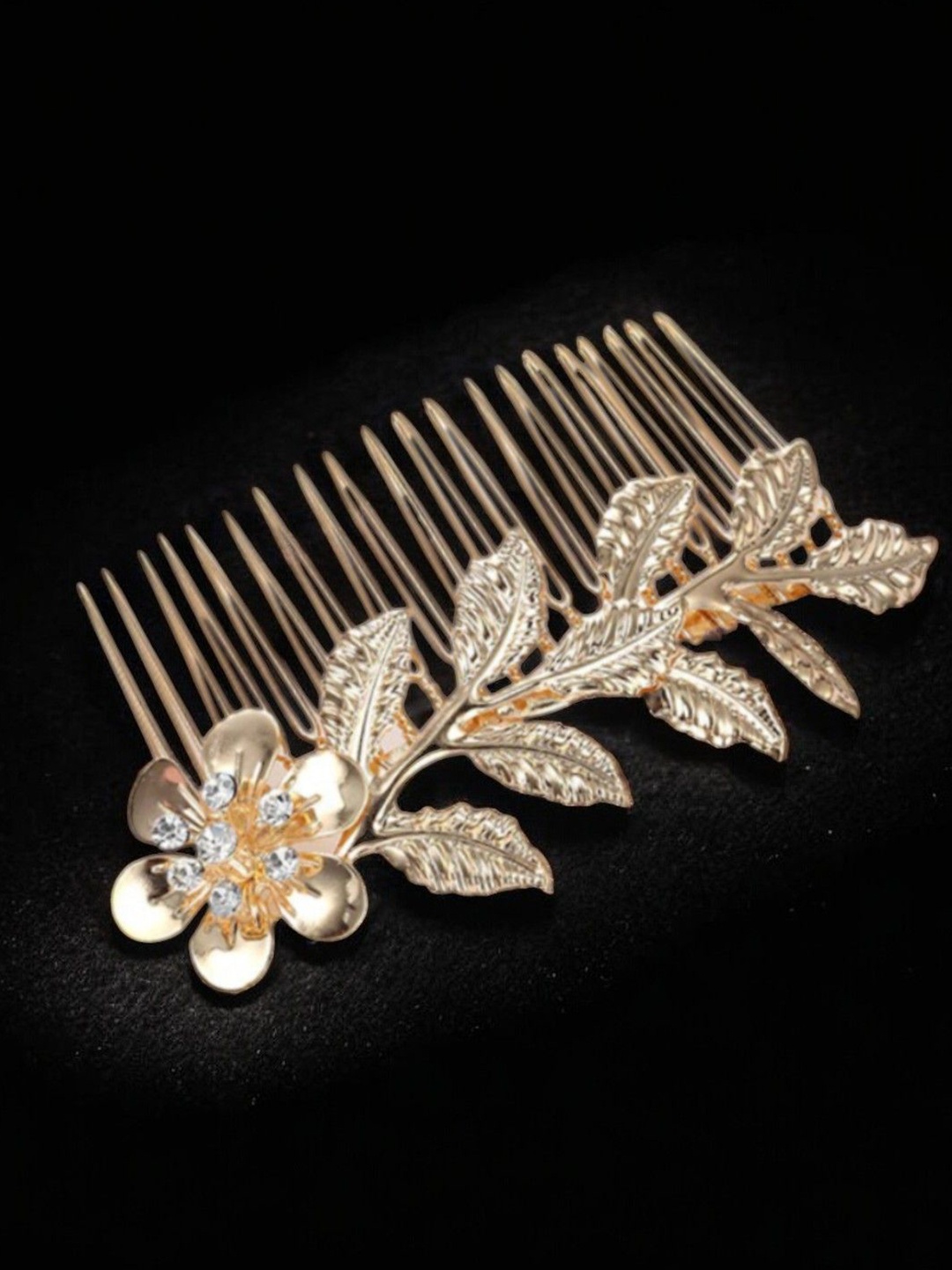 

fabula Women Floral Embellished Hair Bobby Pins, Gold