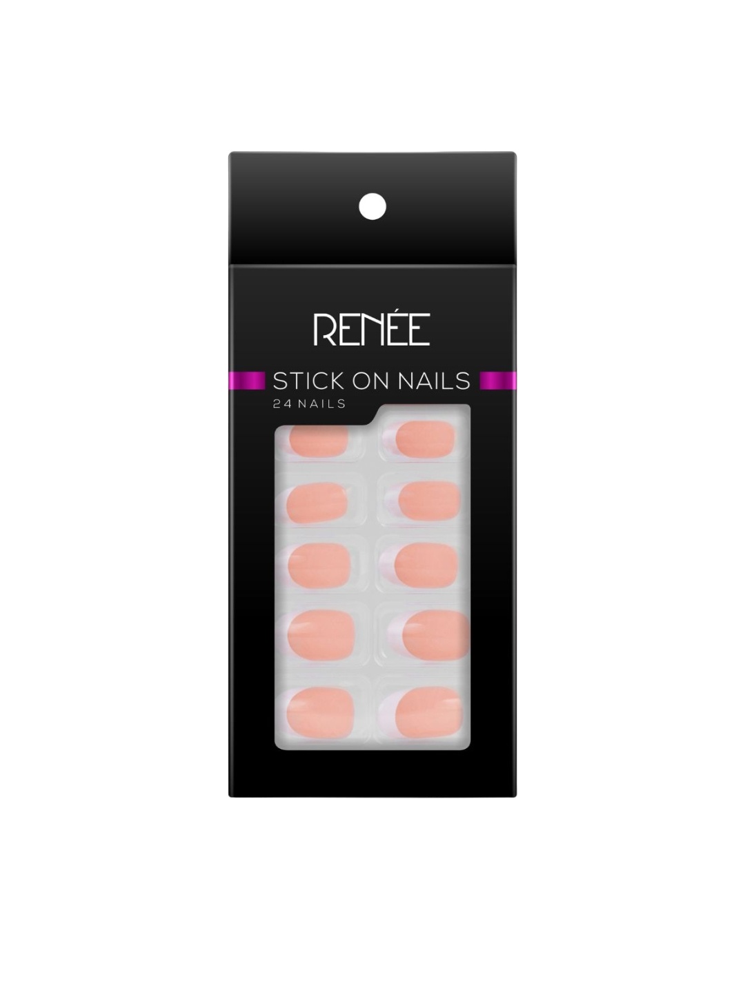 

Renee 24Pcs Reusable Stick On Nails - FTN 01, Nude