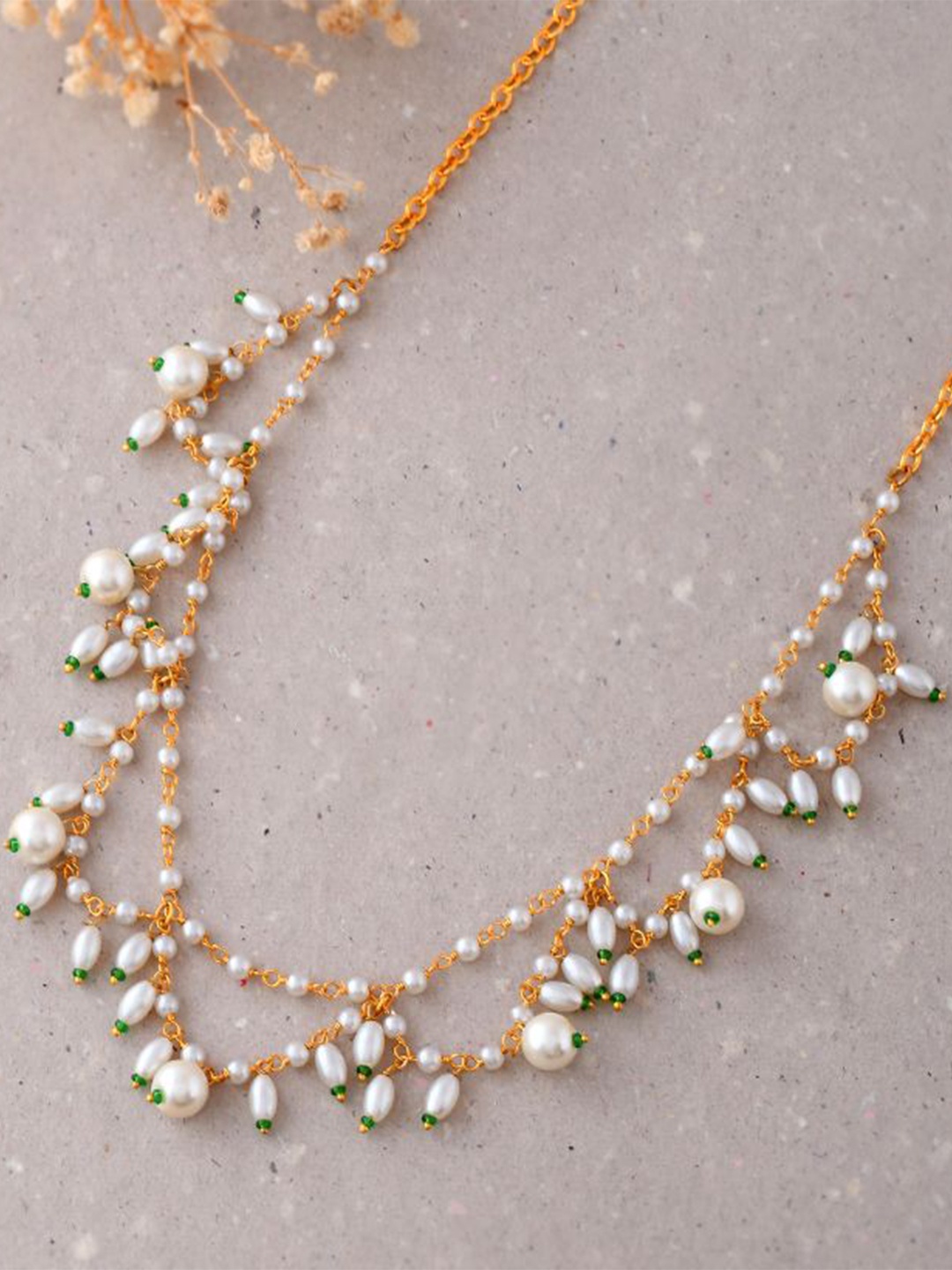 

DASTOOR Gold-Plated Beaded Necklace