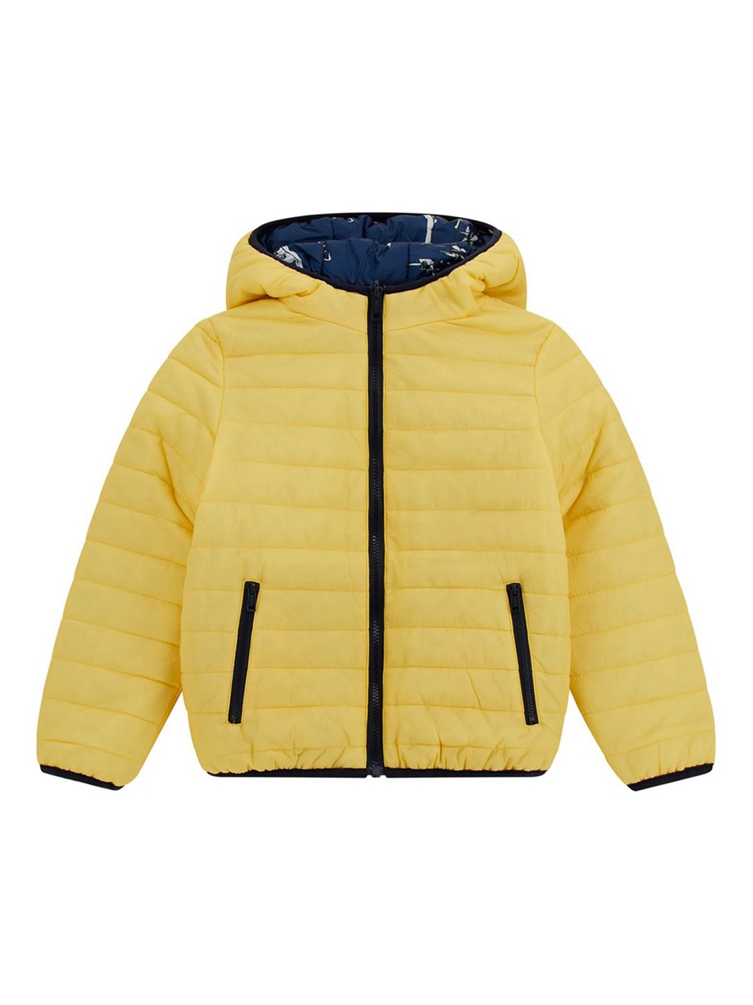 

GUESS kids Boys Hooded Puffer Jacket, Yellow