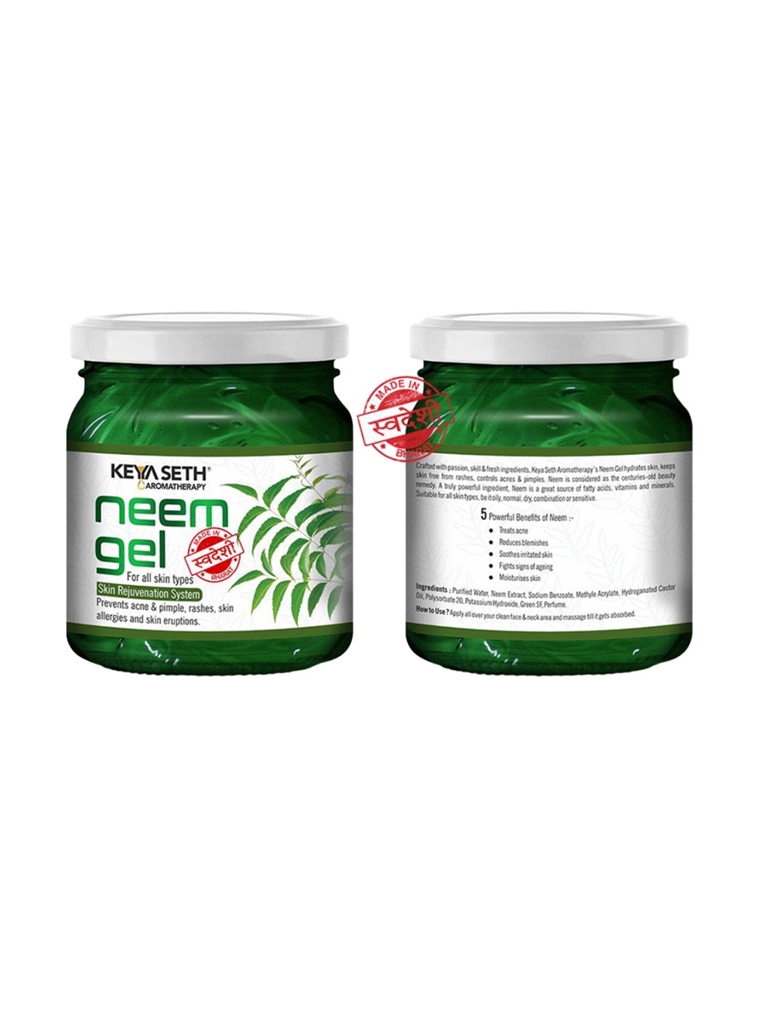 

KEYA SETH Neem Gel Moisturizer Enriched With Castor Oil - 190 g, Green