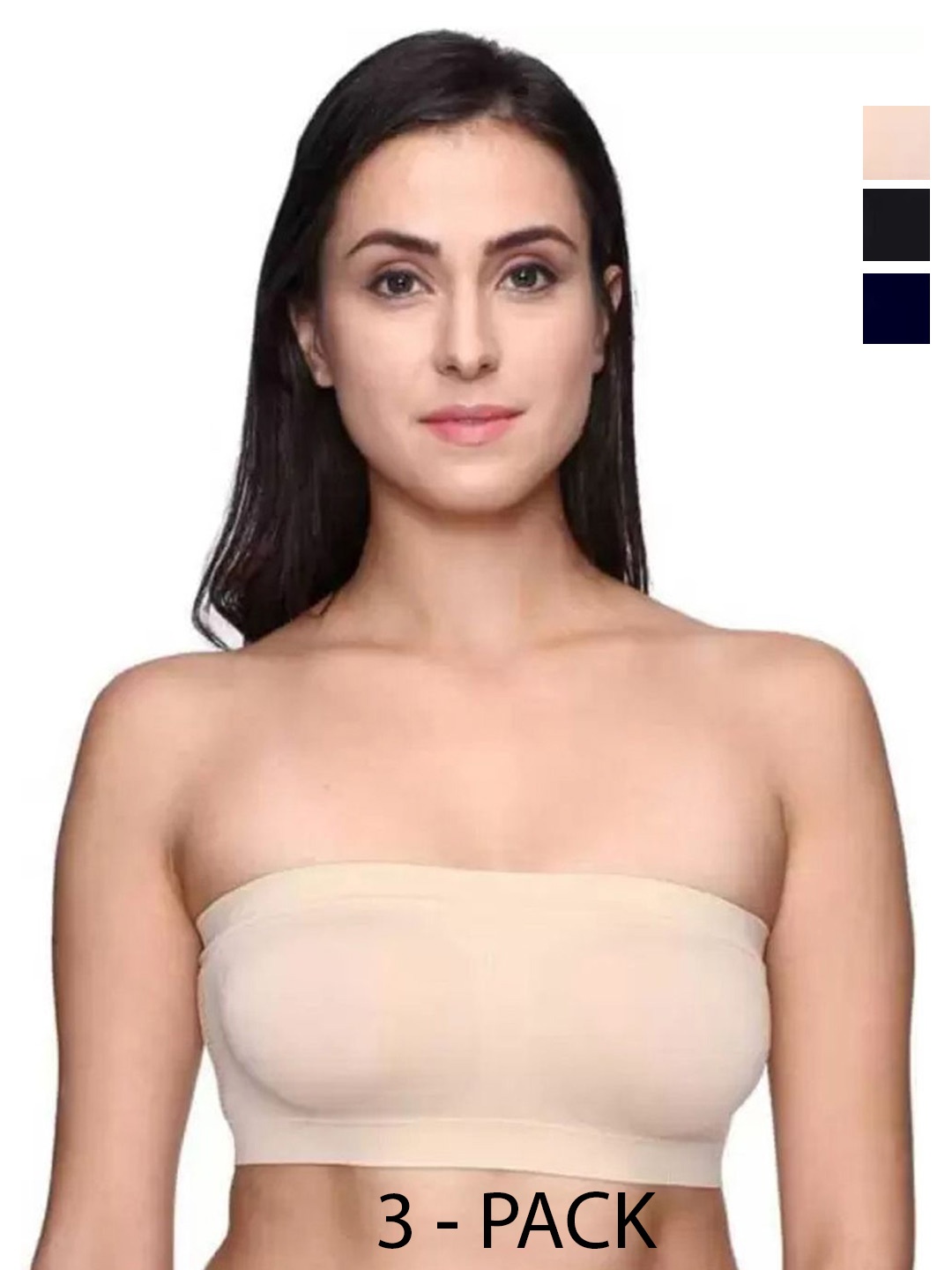 

INDIROCKS Tube Bra Half Coverage for women, Beige