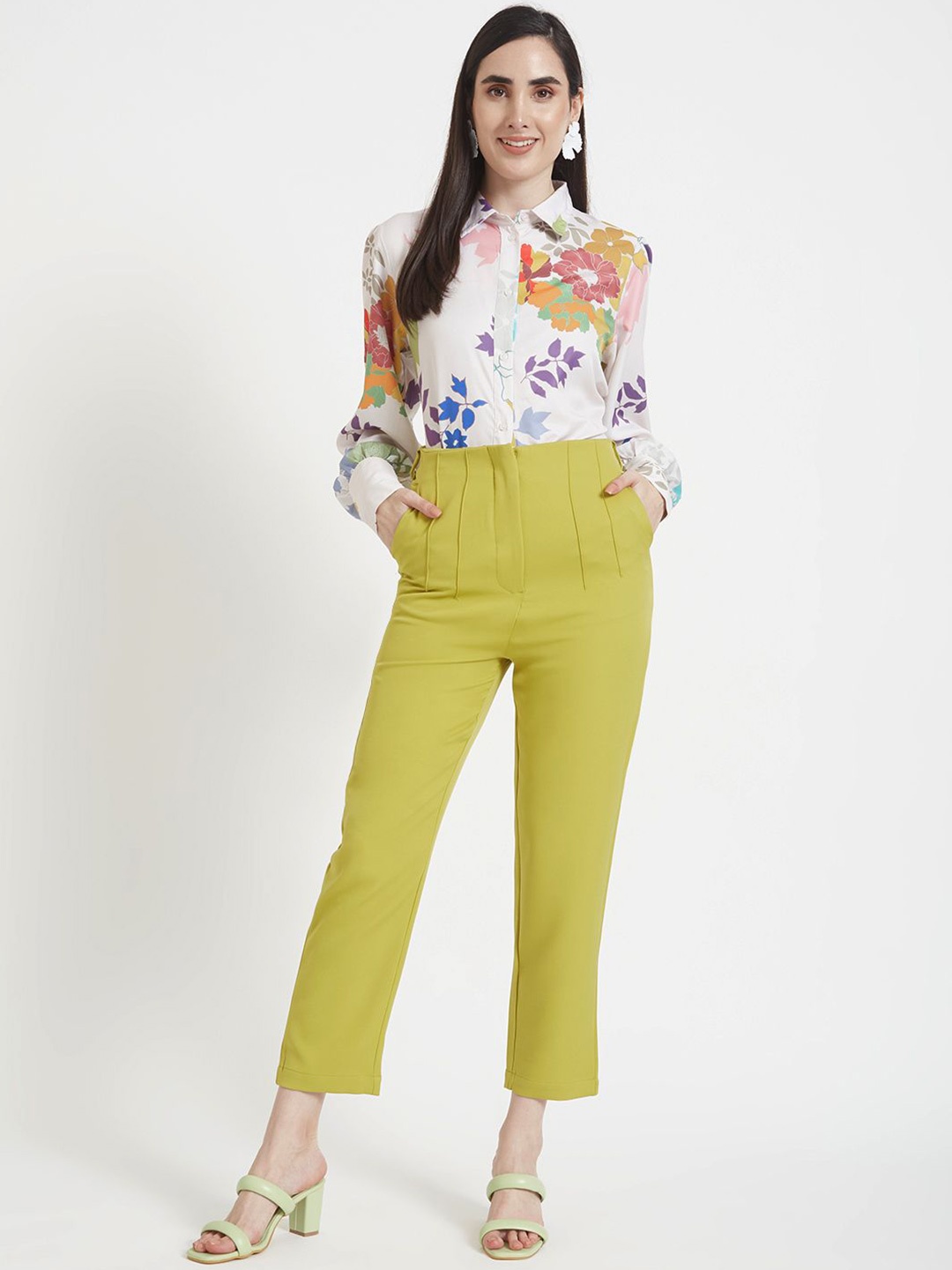 

AMSWAN Women Classic Floral Opaque Printed Casual Shirt, Multi