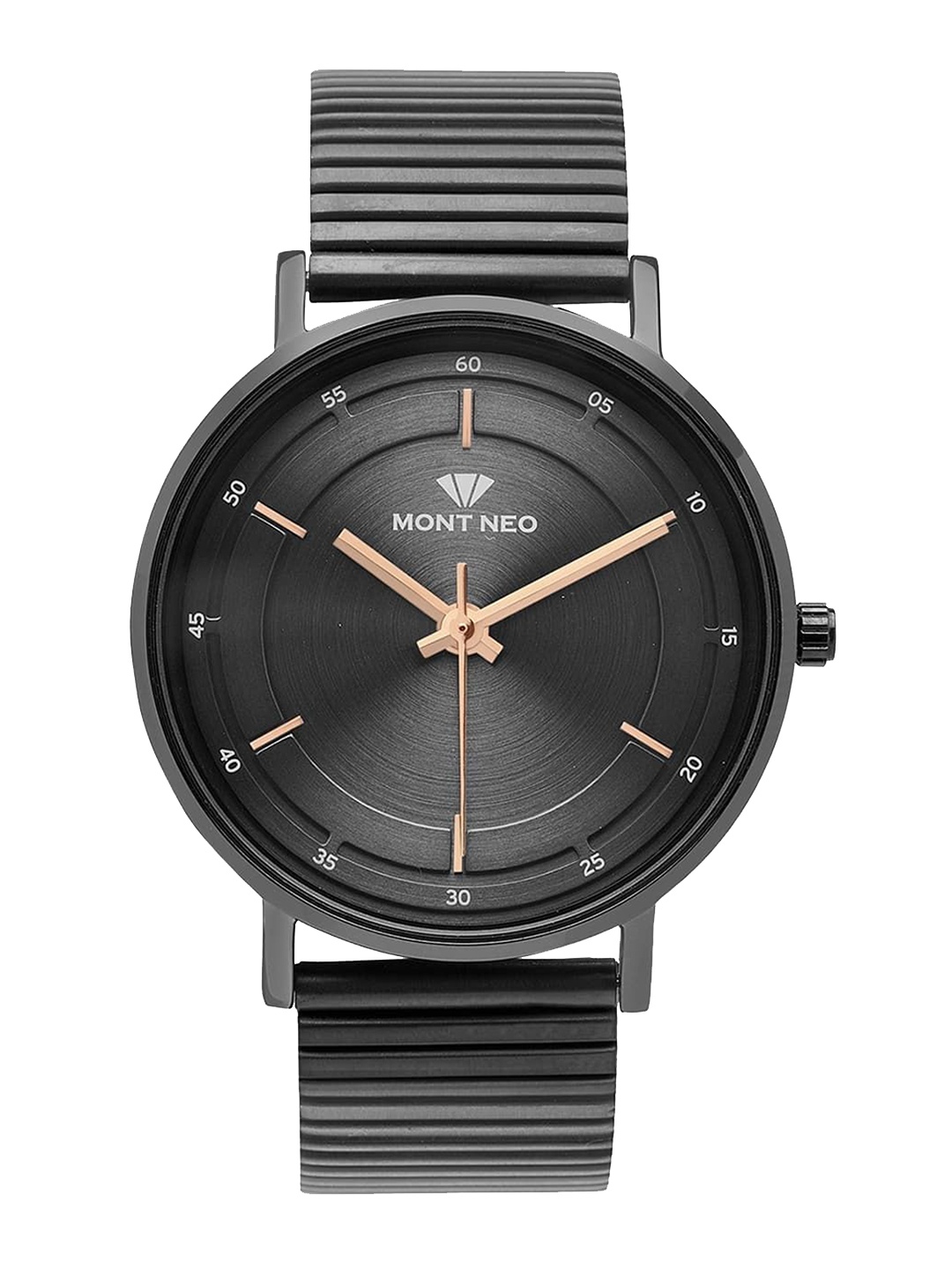 

MONT NEO Men Quartz Gun Dial Analog Metal Watch 8013T-B8816, Grey