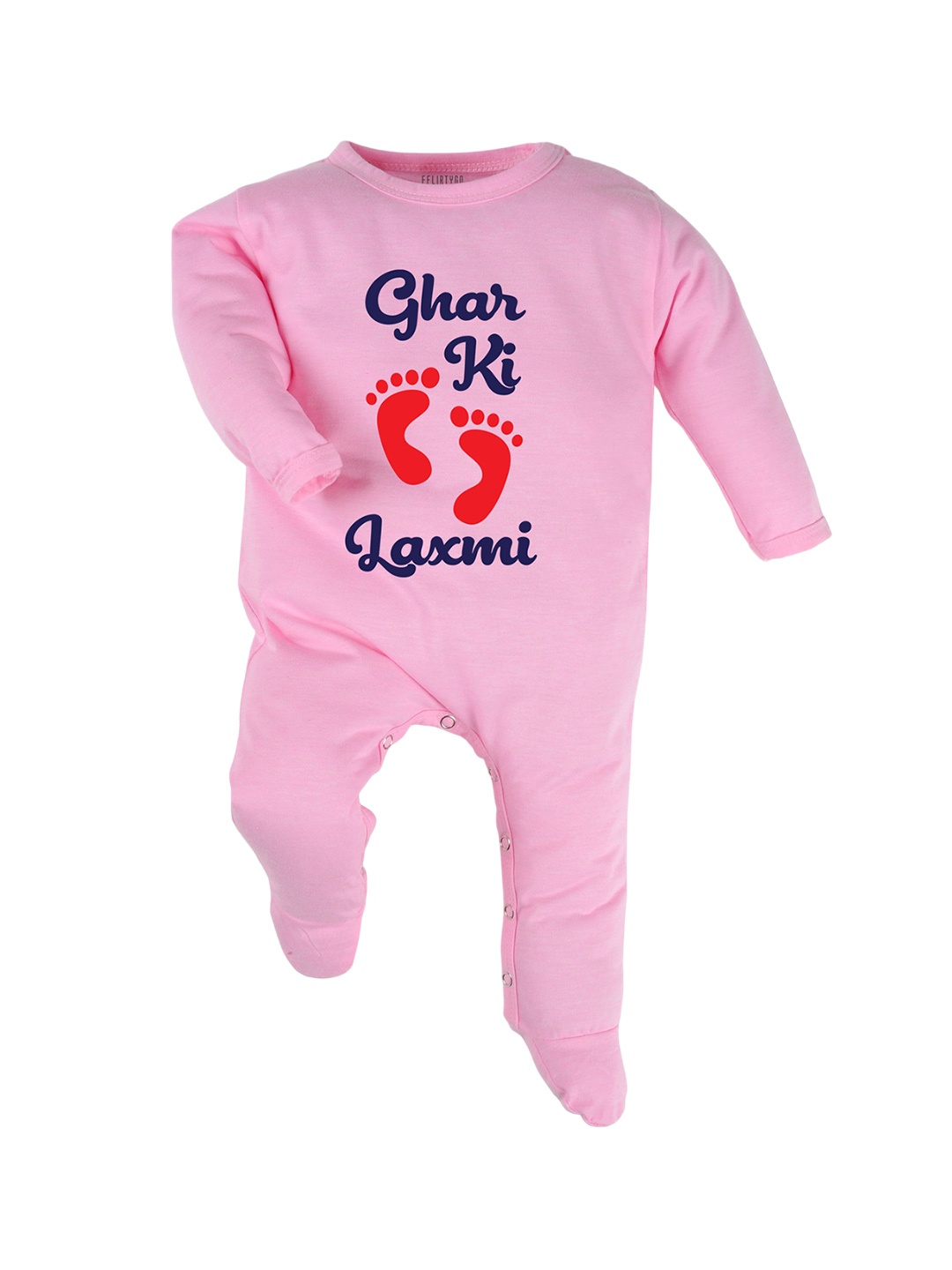 

FFLIRTYGO Infants Printed Cotton Sleepsuit, Pink