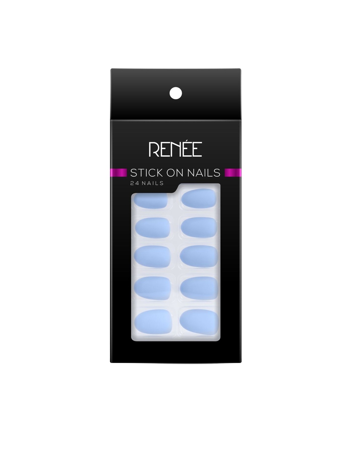 

Renee 24Pcs Reusable Stick On Nails - MTN03, Blue