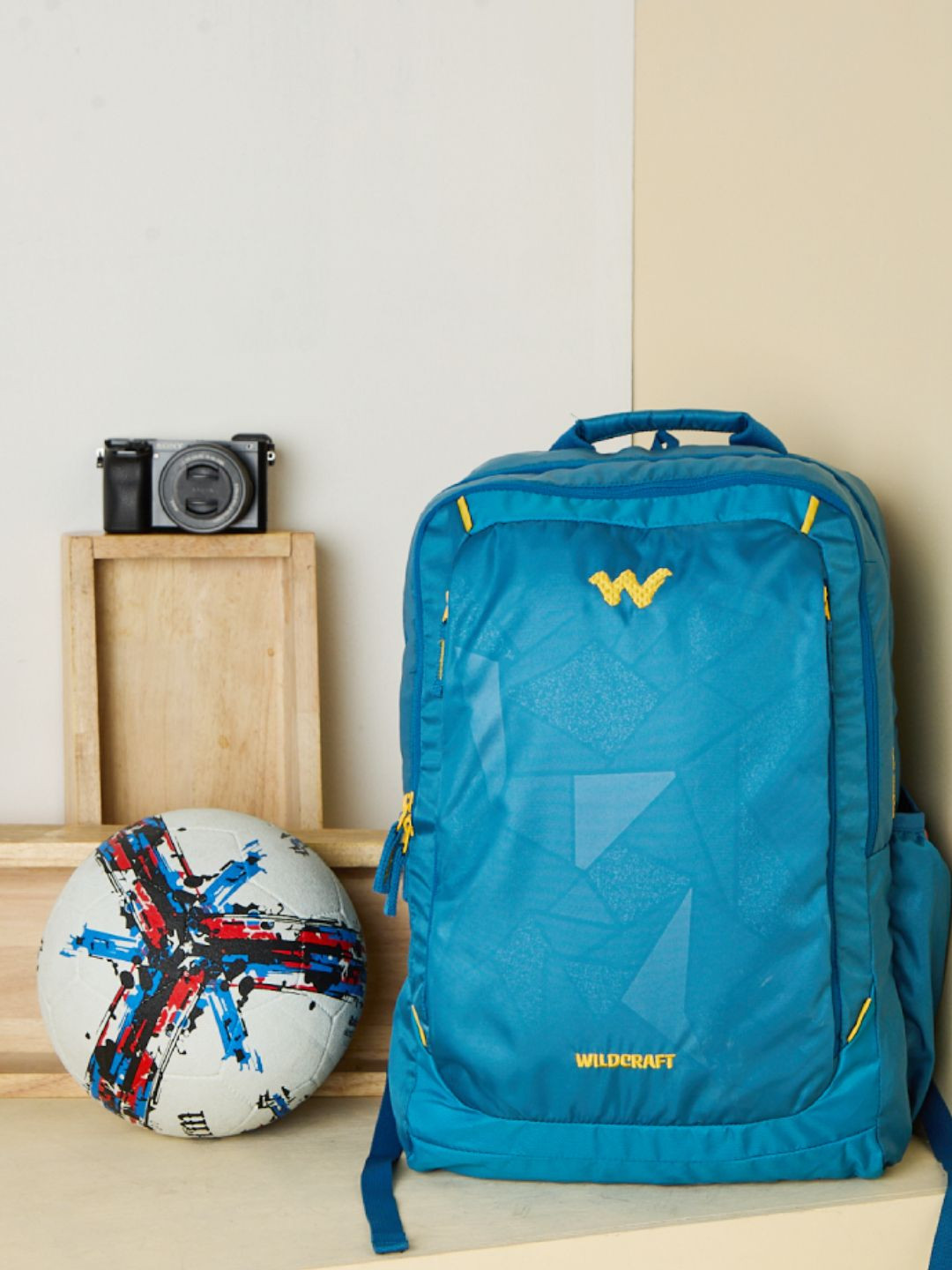 

Wildcraft Evo Edge 30 Unisex Geometric Printed Up to 16 inch Laptop Backpack, Blue
