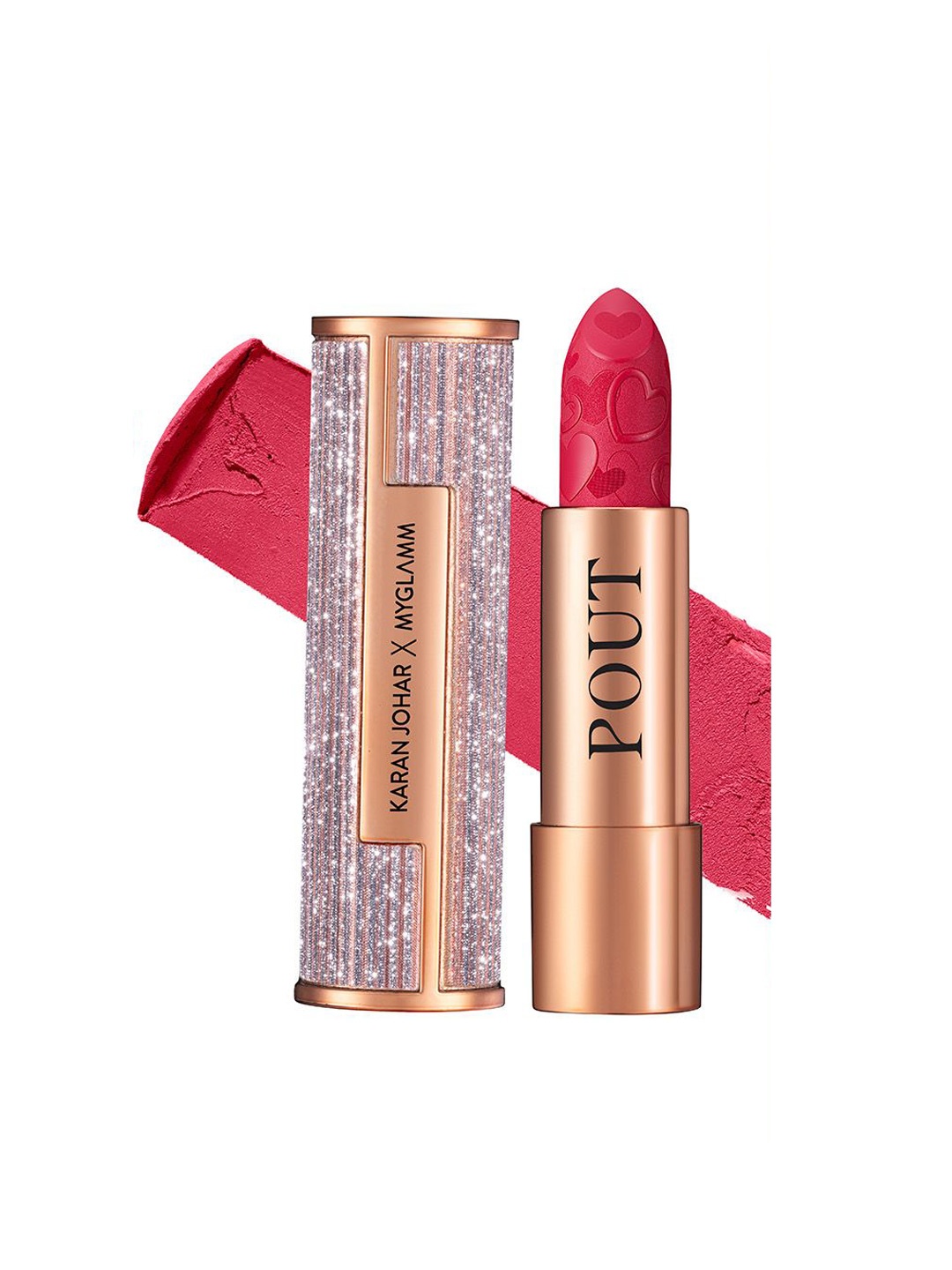 

MyGlamm POUT by Karan Johar Intense Matte Plumping Lipstick -4g -Dramatic Pout, Pink