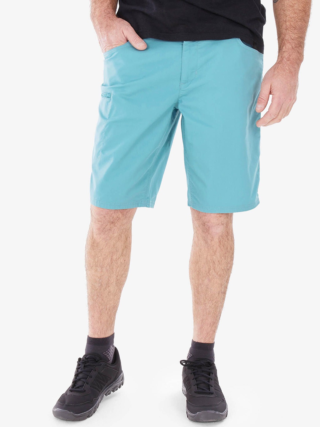 

Quechua By Decathlon Men Turquoise Cotton Cargo Shorts, Blue