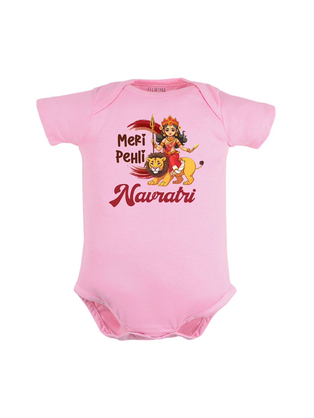

FFLIRTYGO Infants Printed Cotton Bodysuit, Pink