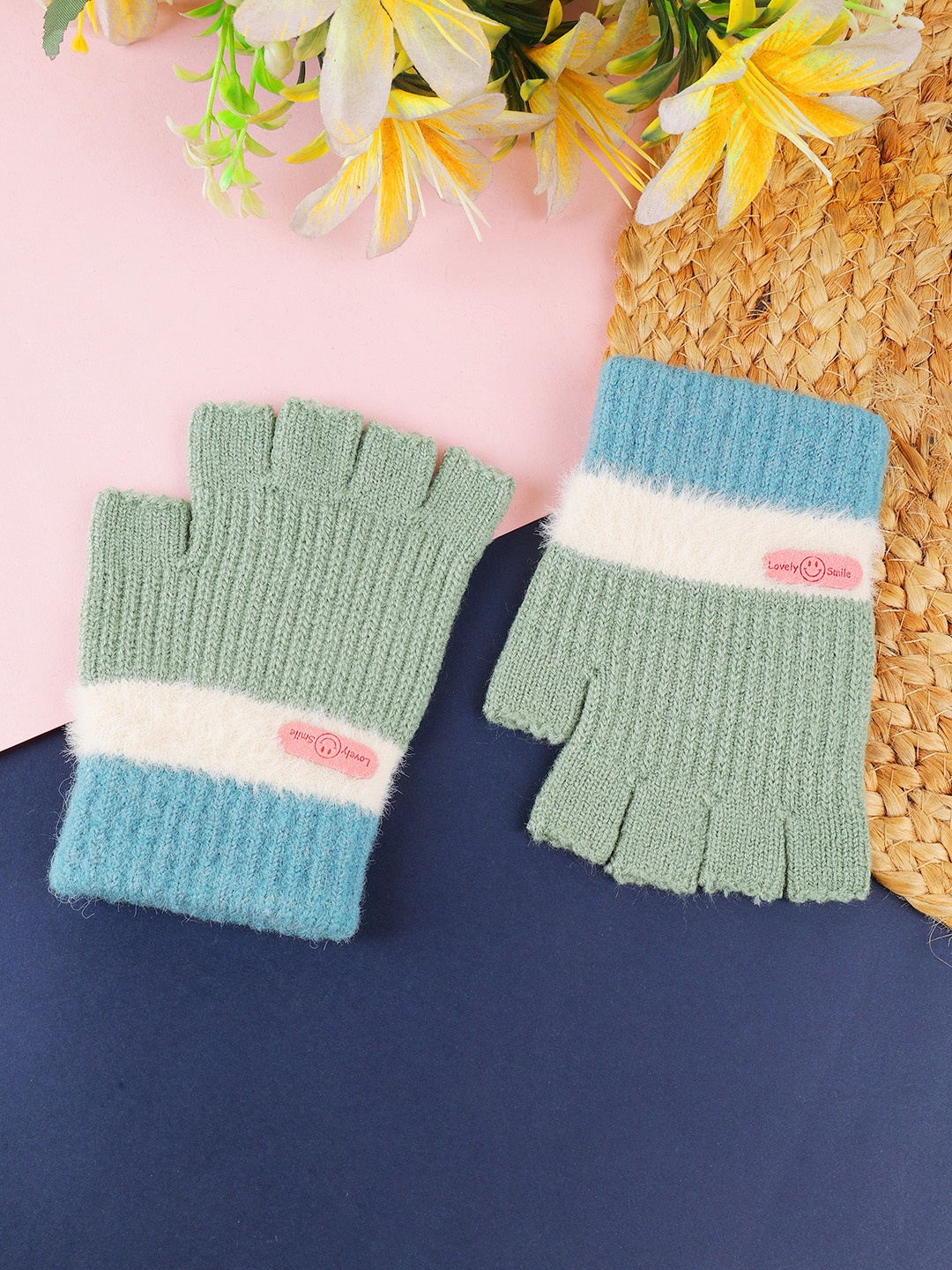 

ELLIS Unisex Patterned Winter Gloves, Blue