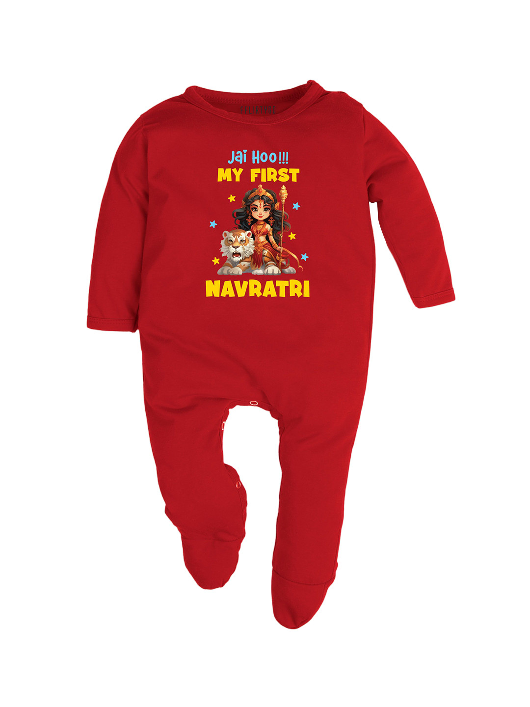 

FFLIRTYGO Infants Printed Cotton Sleepsuit, Red