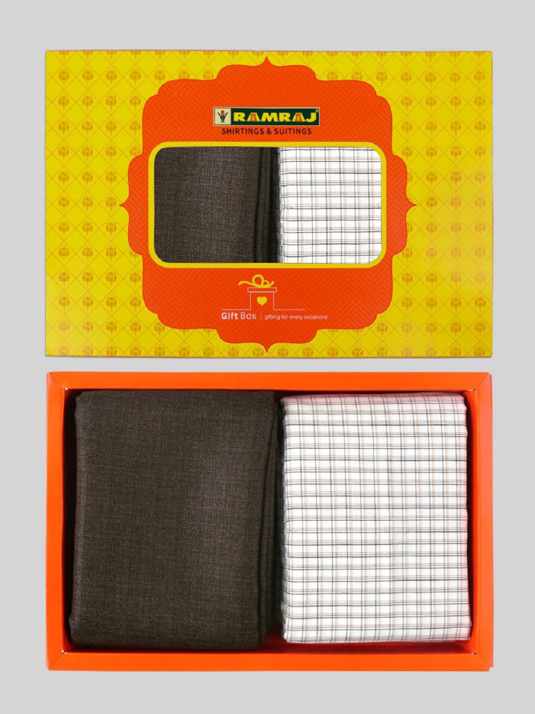 

Ramraj Men Checked Cotton Shirt and Trousers Clothing Fabric, White