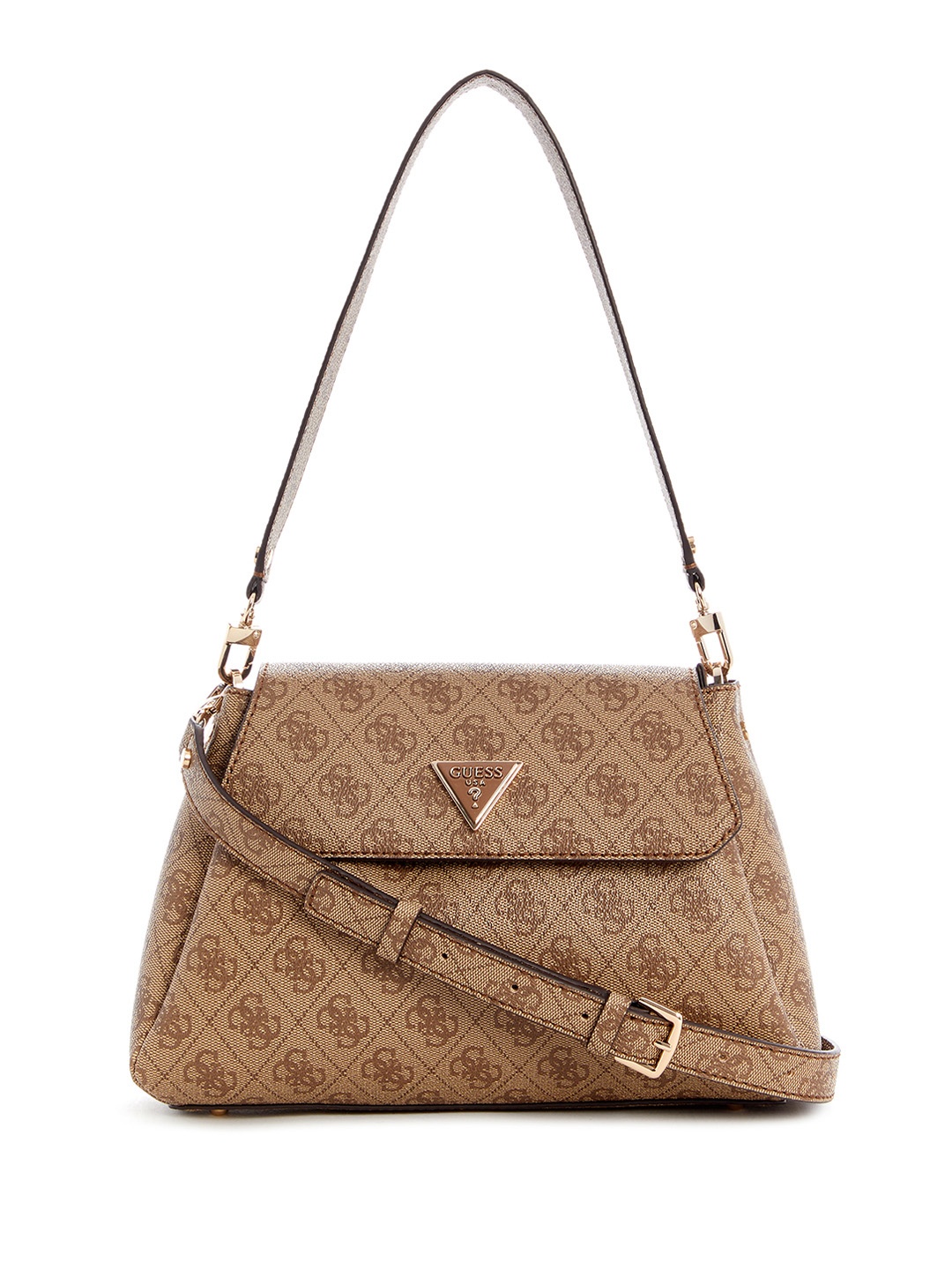 

GUESS Women Printed Shoulder Bag, Brown
